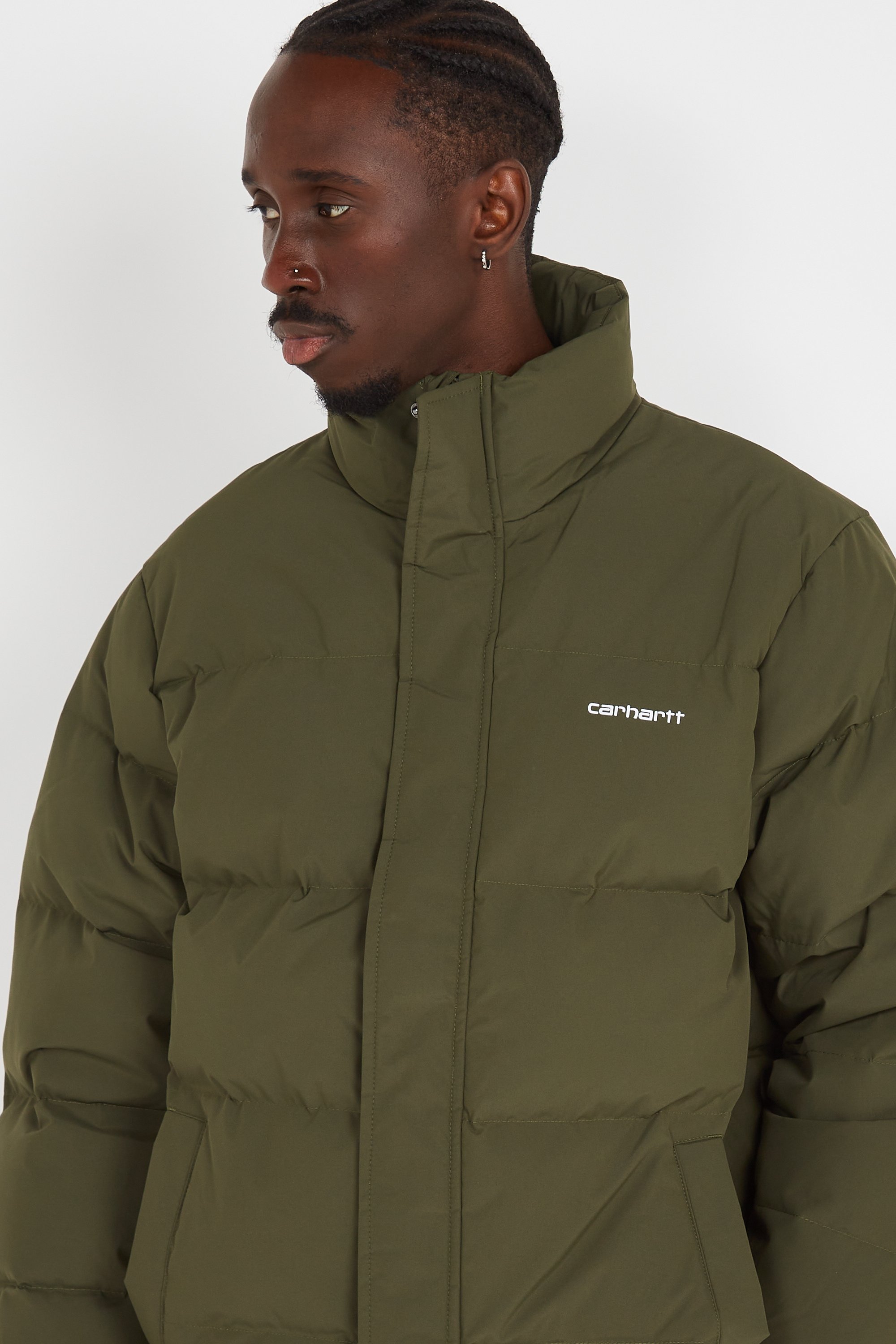 Doudoune à col montant Kaki