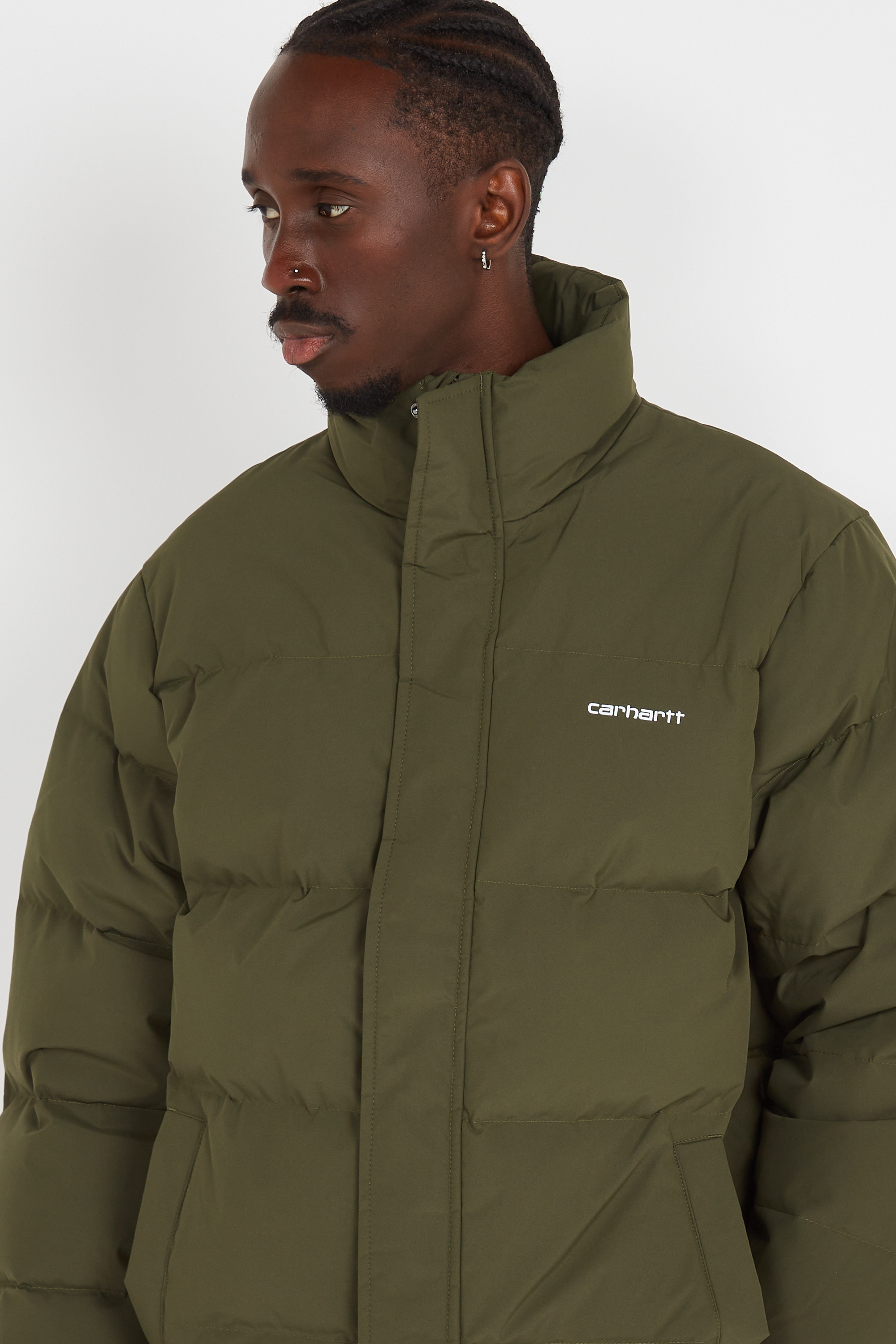 Doudoune à col montant Kaki