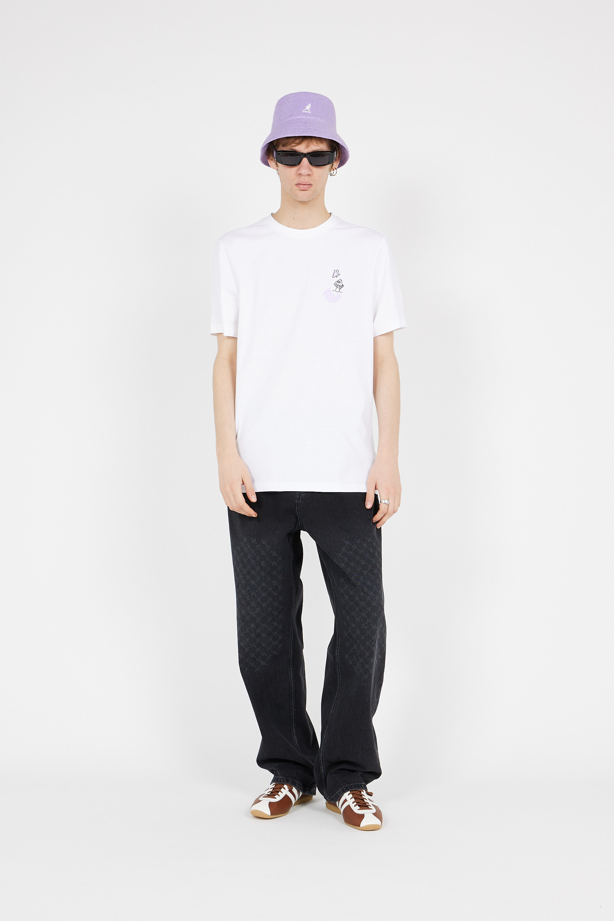 Regular-fit round-neck cotton T-shirt White