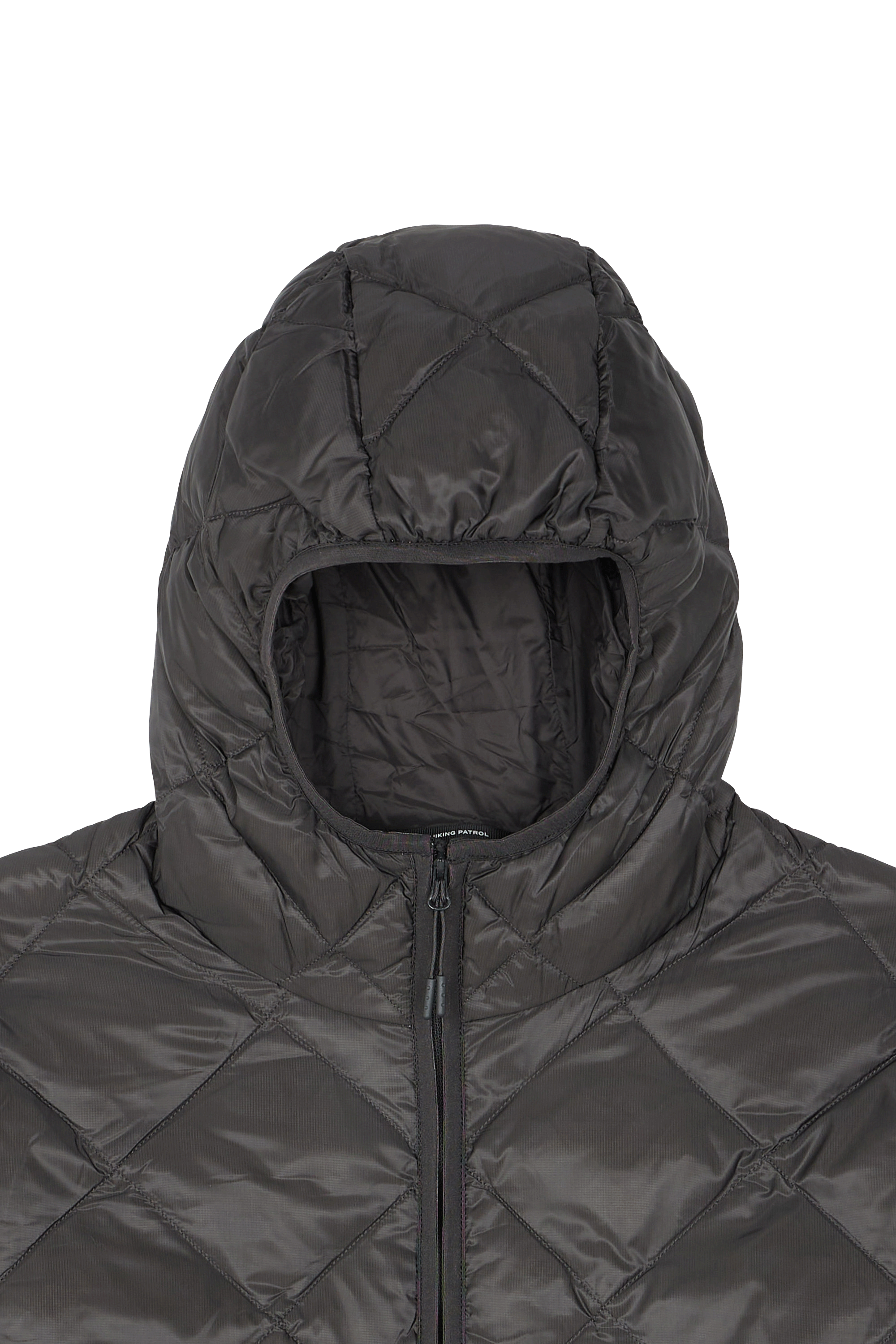 Lightweight quilted padded jacket with high neck Khaki