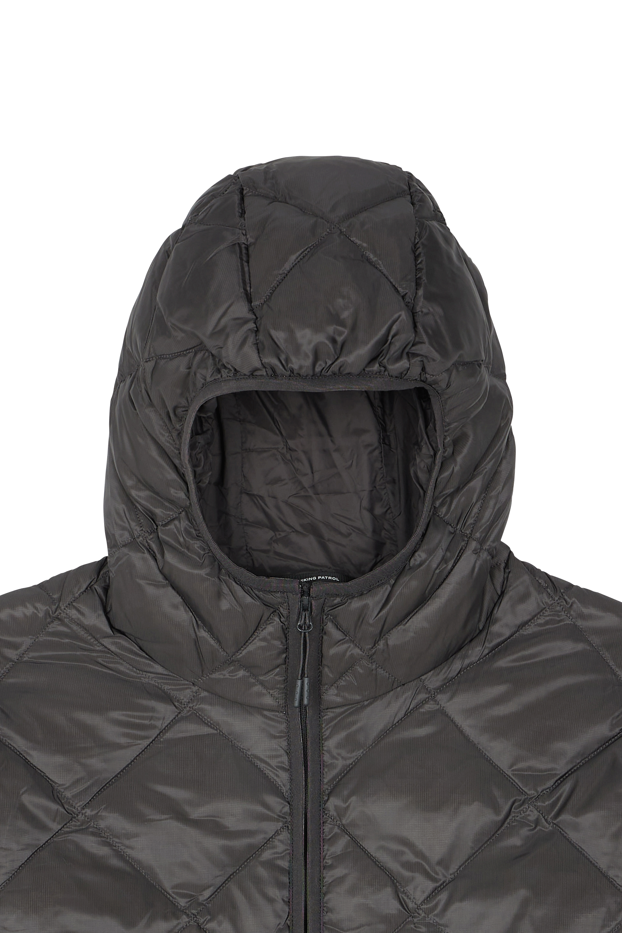 Lightweight quilted padded jacket with high neck Khaki