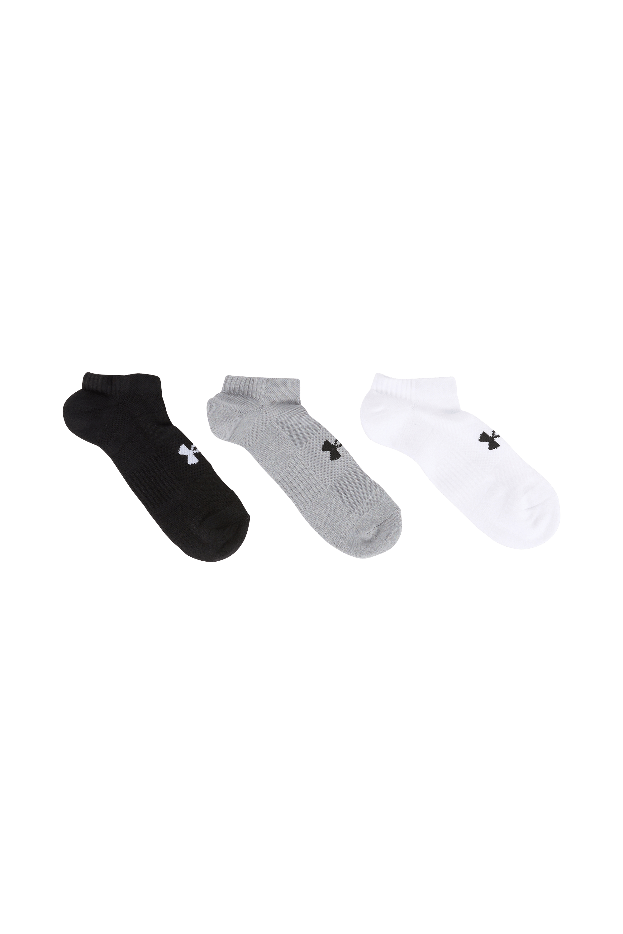Lot de 3 paires de chaussettes UA PERFORMANCE COTTON 3 White / steel / stee