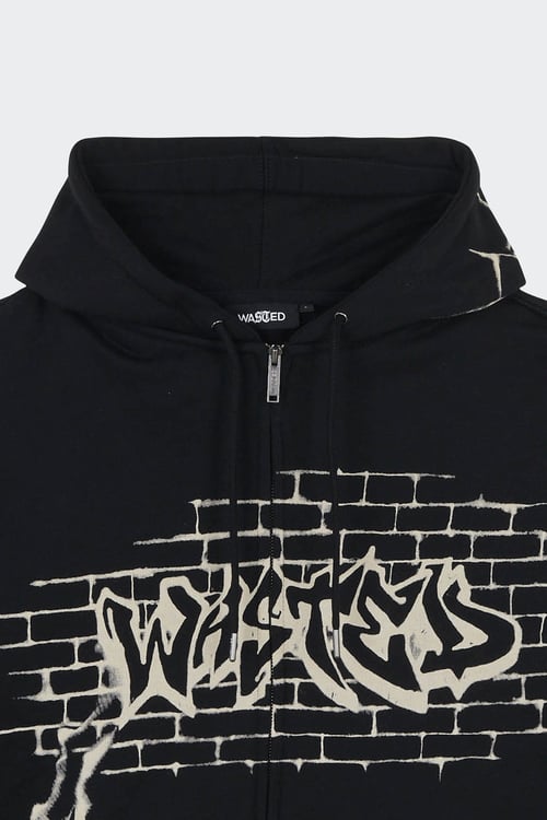 WASTED Hoodie Noir
