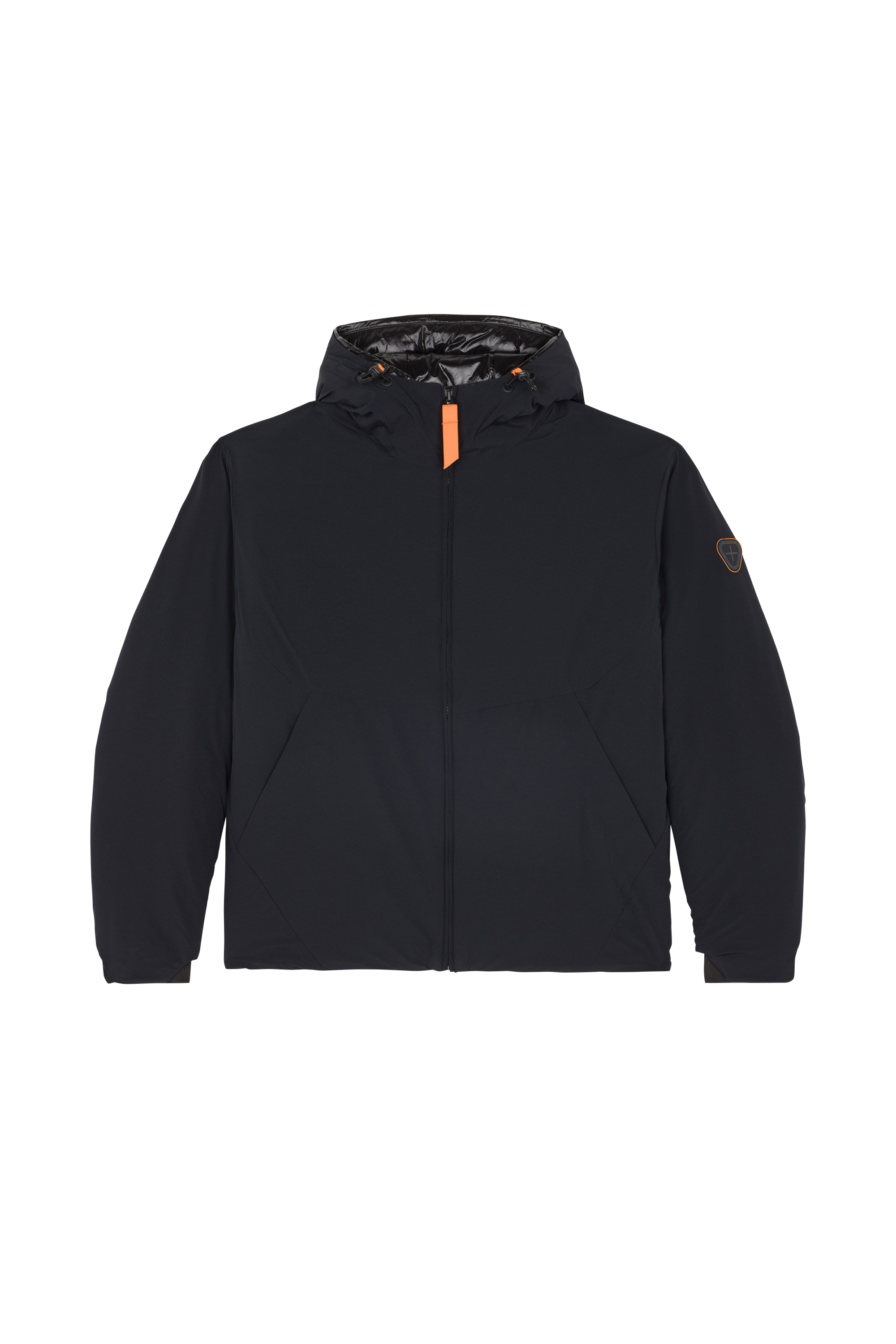 Lightweight quilted padded jacket with high neck Black