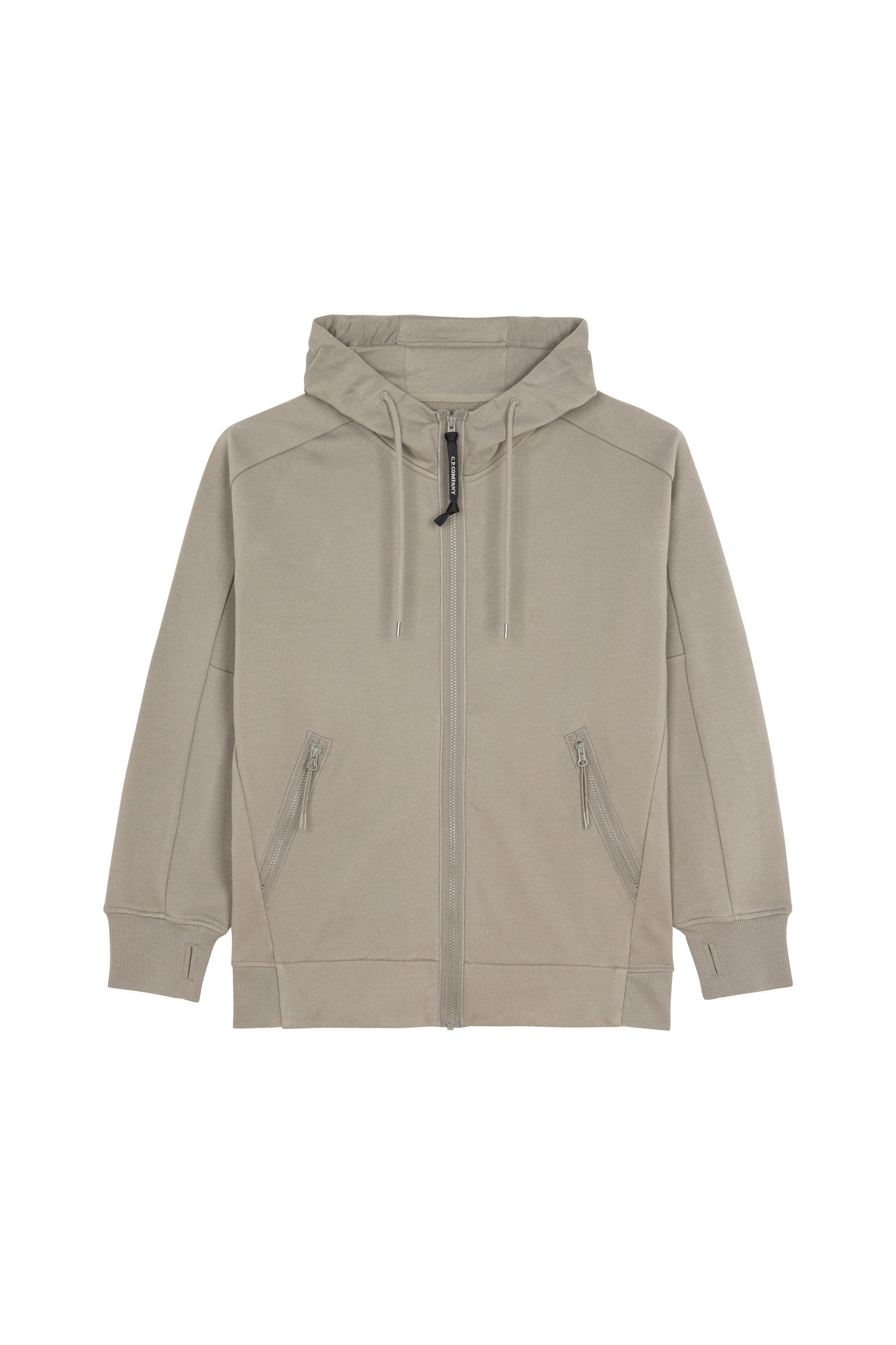 Hoodie zippé Kaki