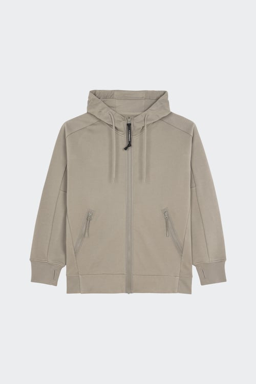 C.P. COMPANY Hoodie zippé Kaki