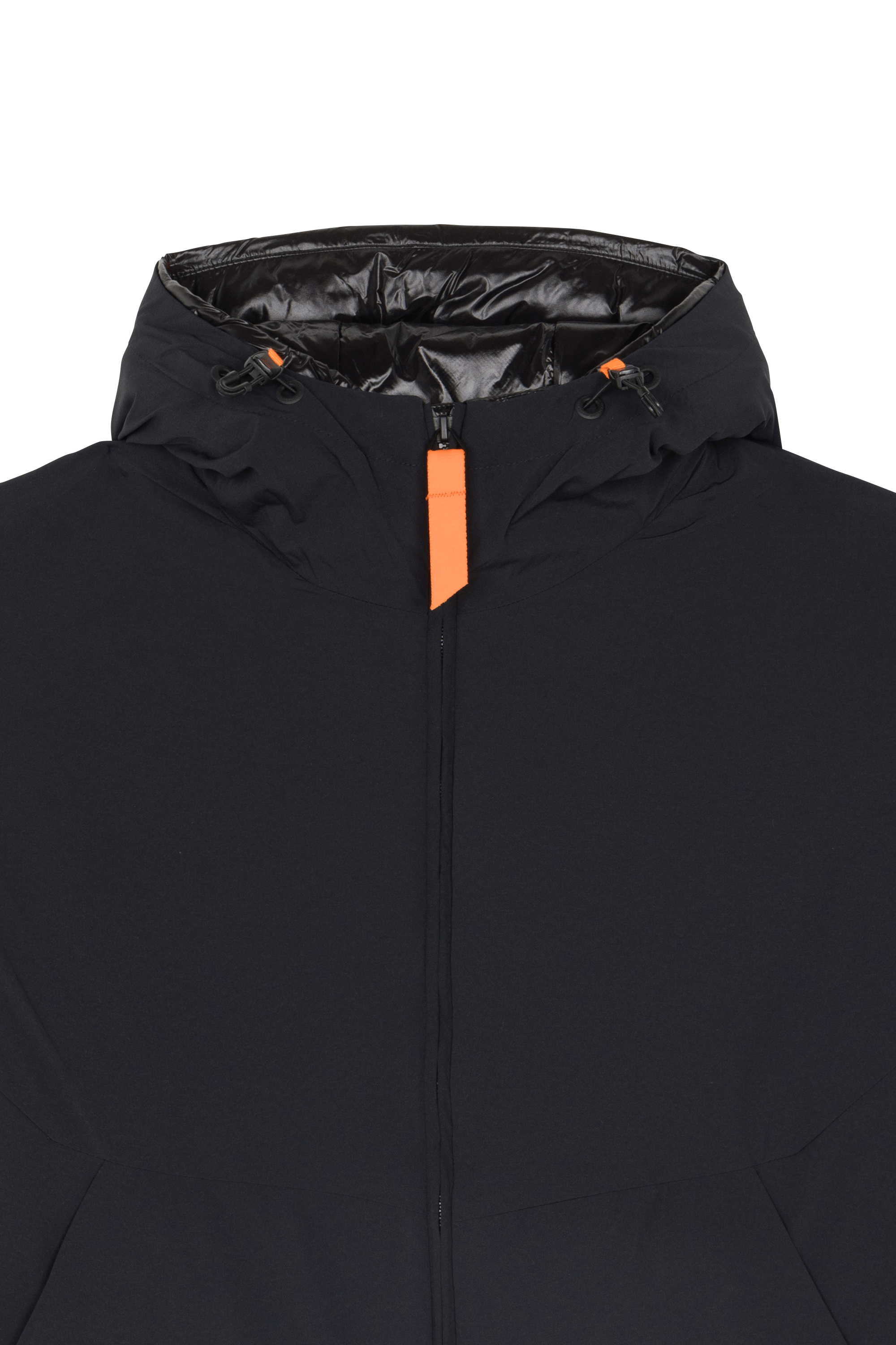 Lightweight quilted padded jacket with high neck Black