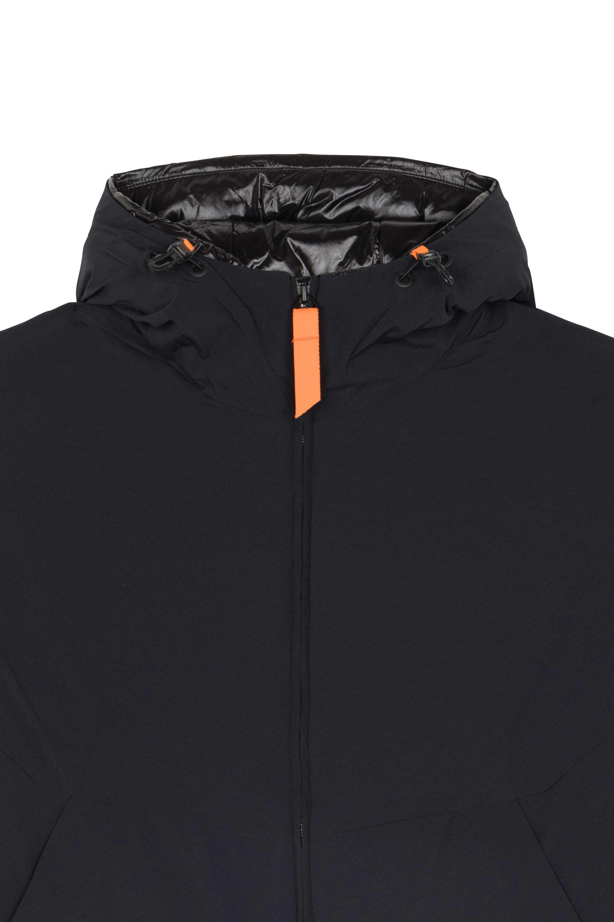 Lightweight quilted padded jacket with high neck Black