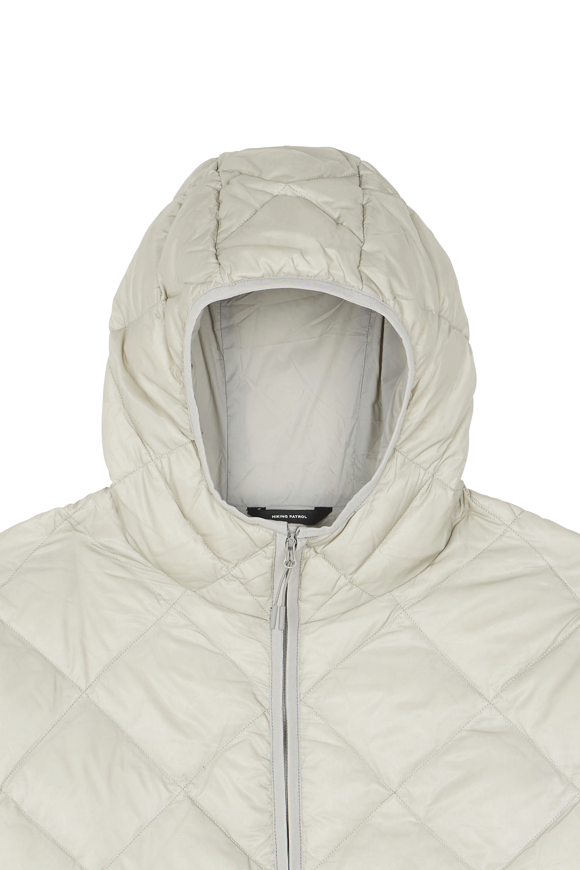 Lightweight quilted padded jacket with high neck Beige