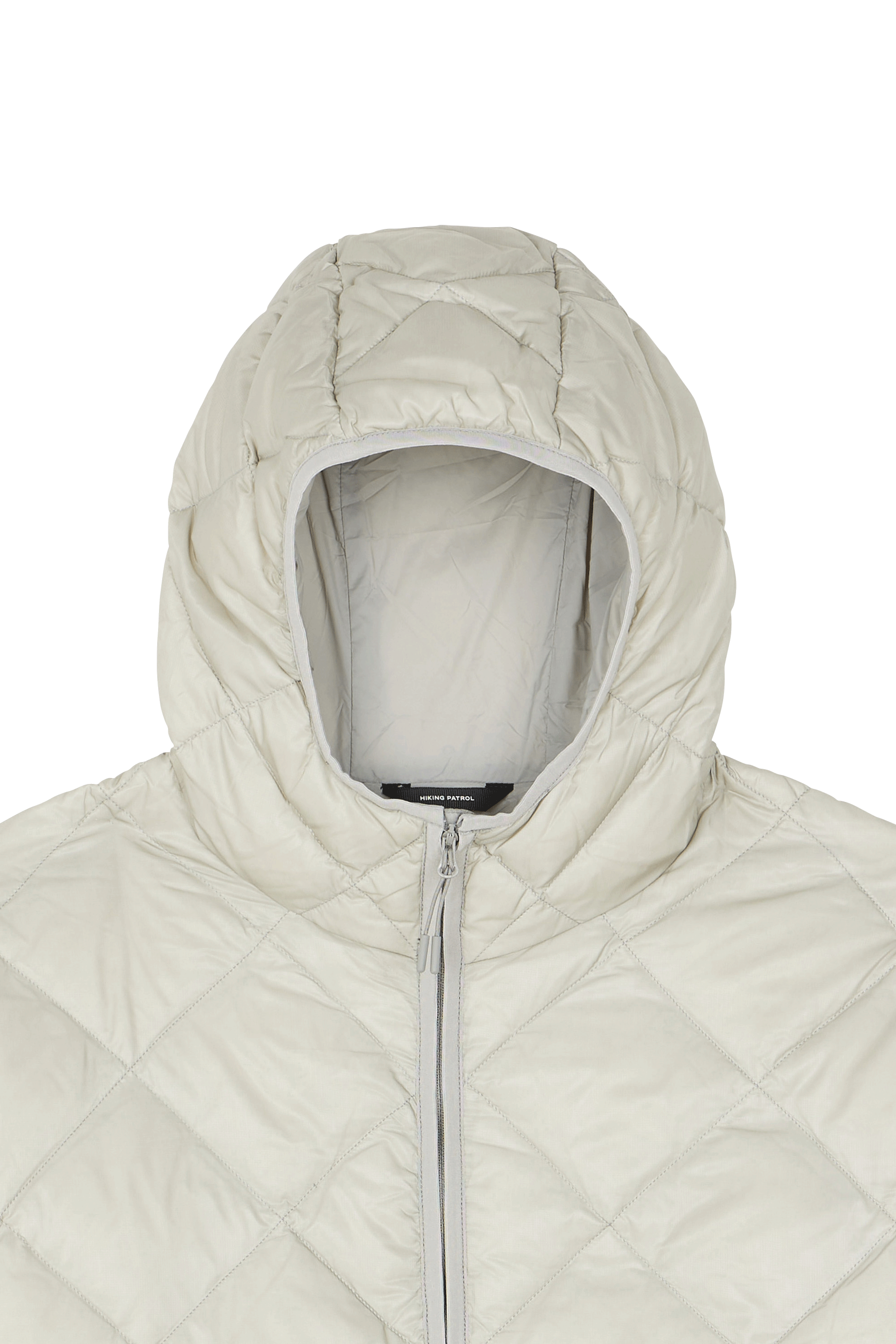Lightweight quilted padded jacket with high neck Beige