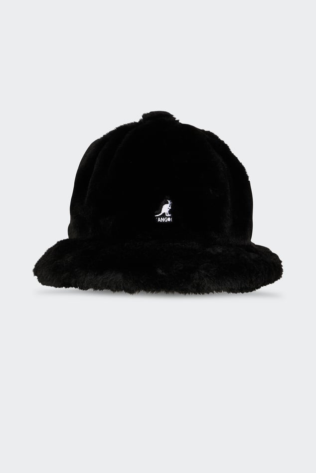 Black fur kangol hat sales