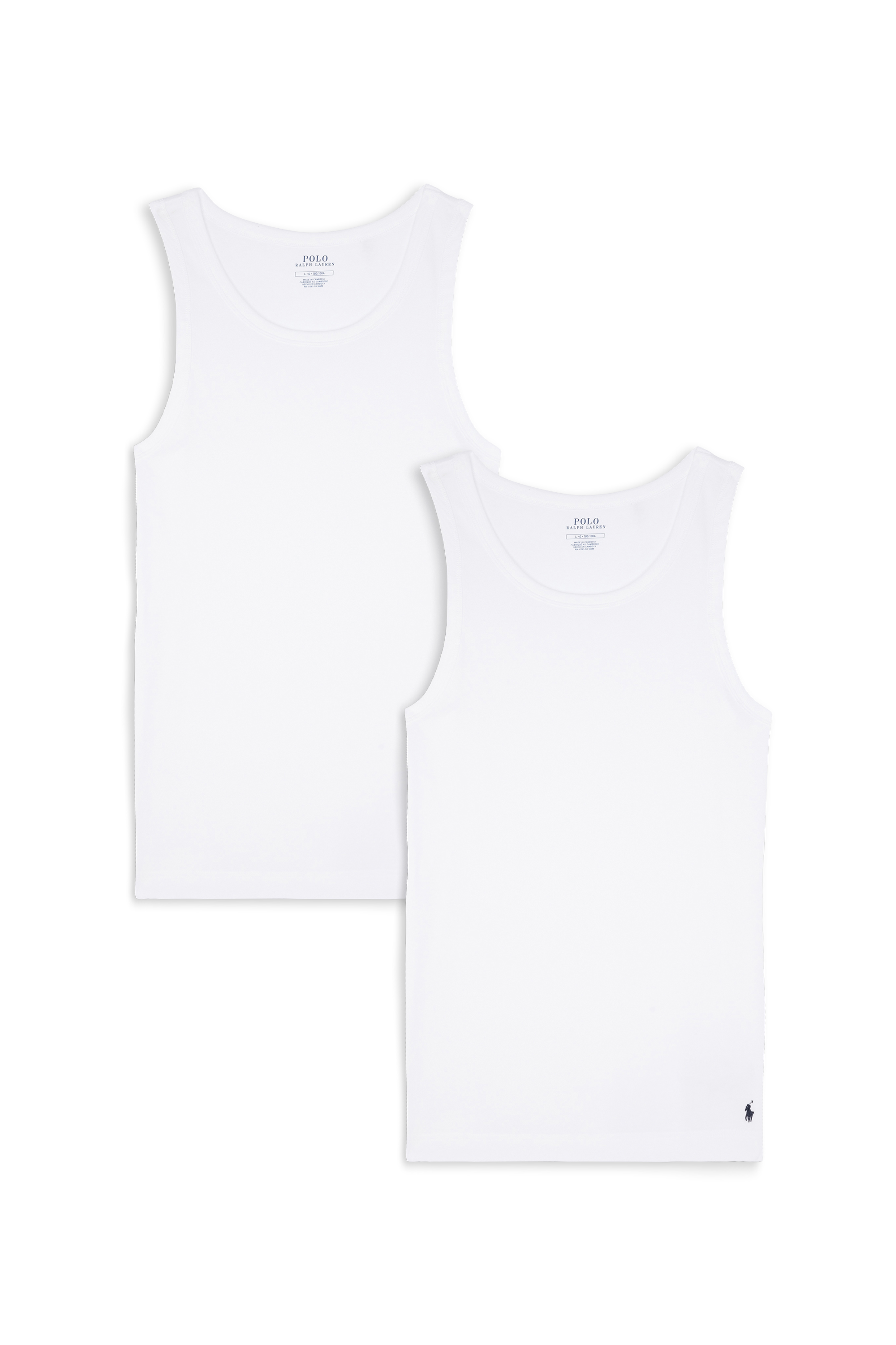 Set of 2 classic tank tops White