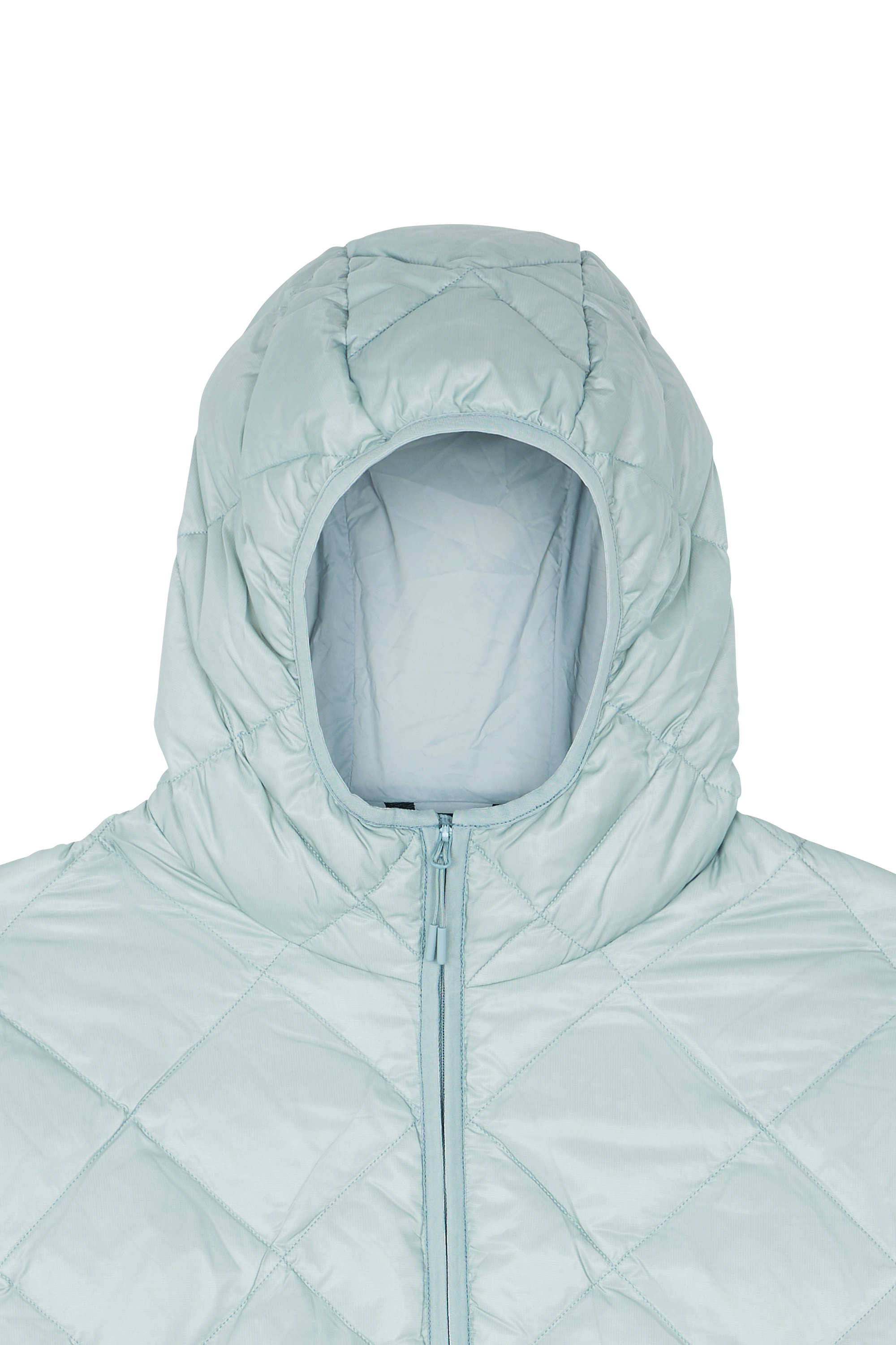 Lightweight quilted padded jacket with high neck Blue