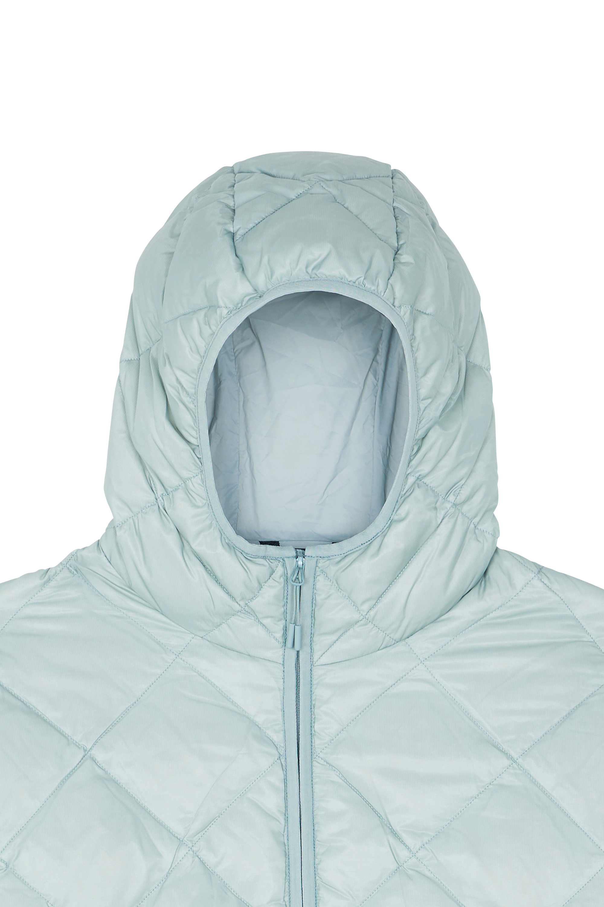 Lightweight quilted padded jacket with high neck Blue