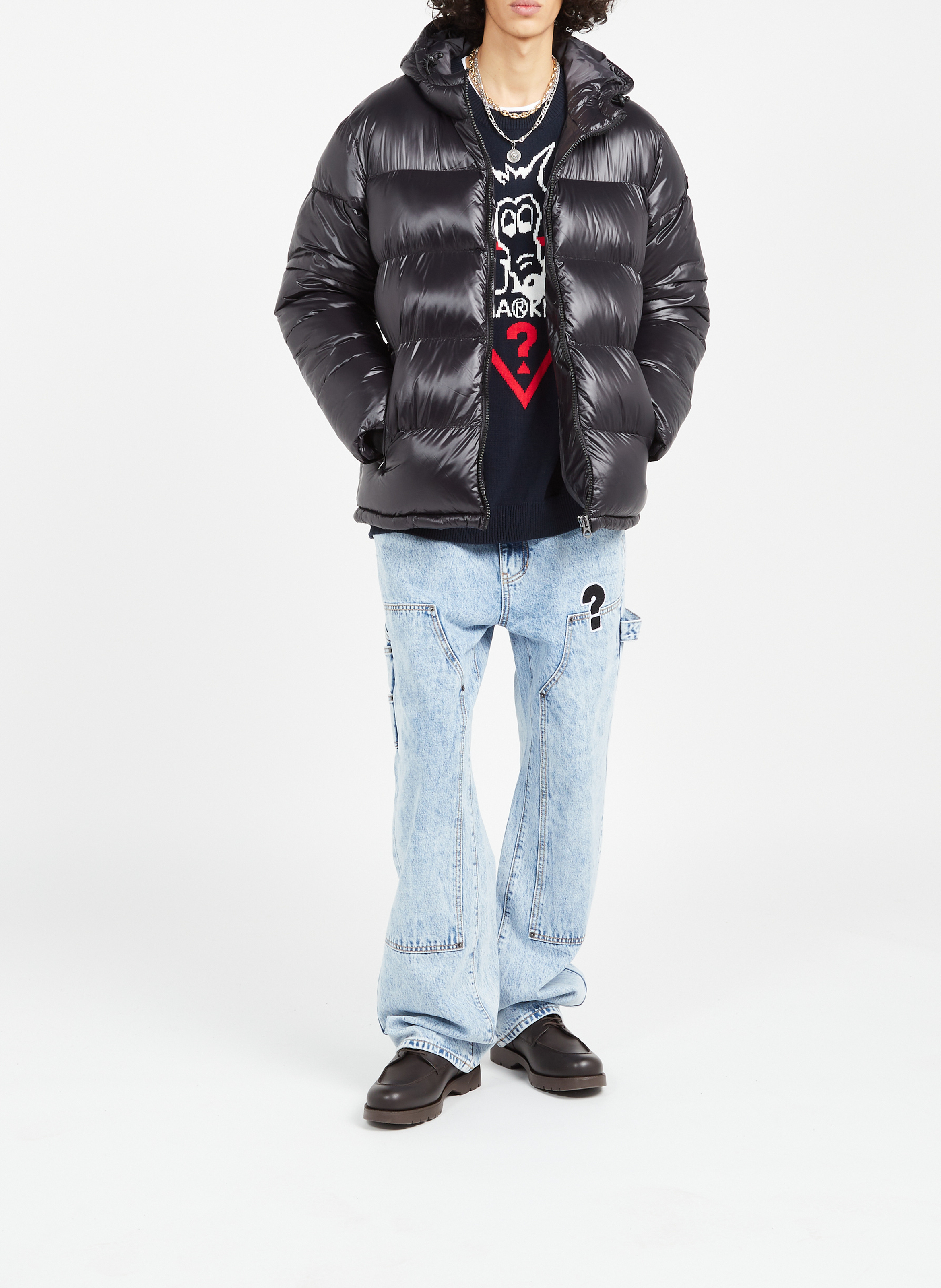puffer coat | Black SCHOTT Men