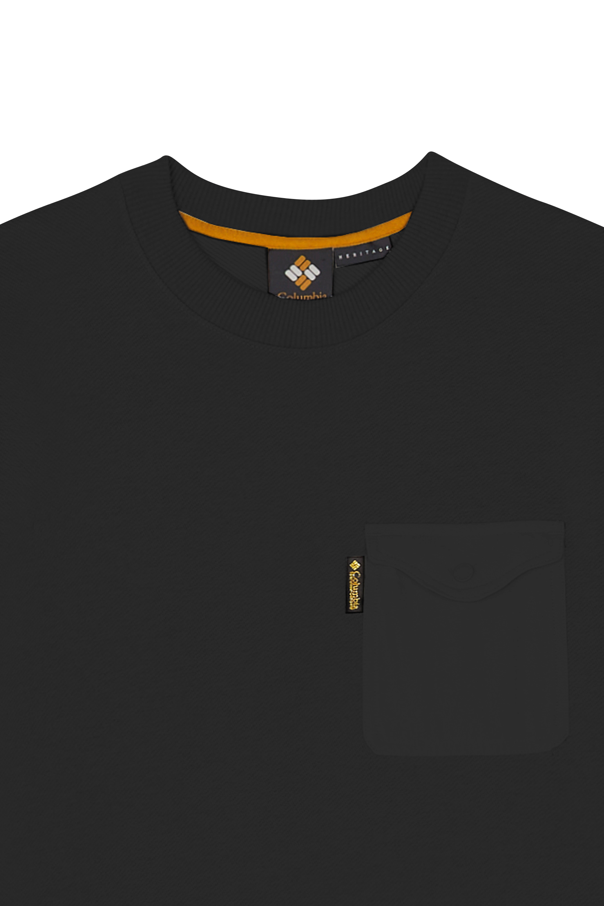 Regular-fit round-neck cotton T-shirt Black