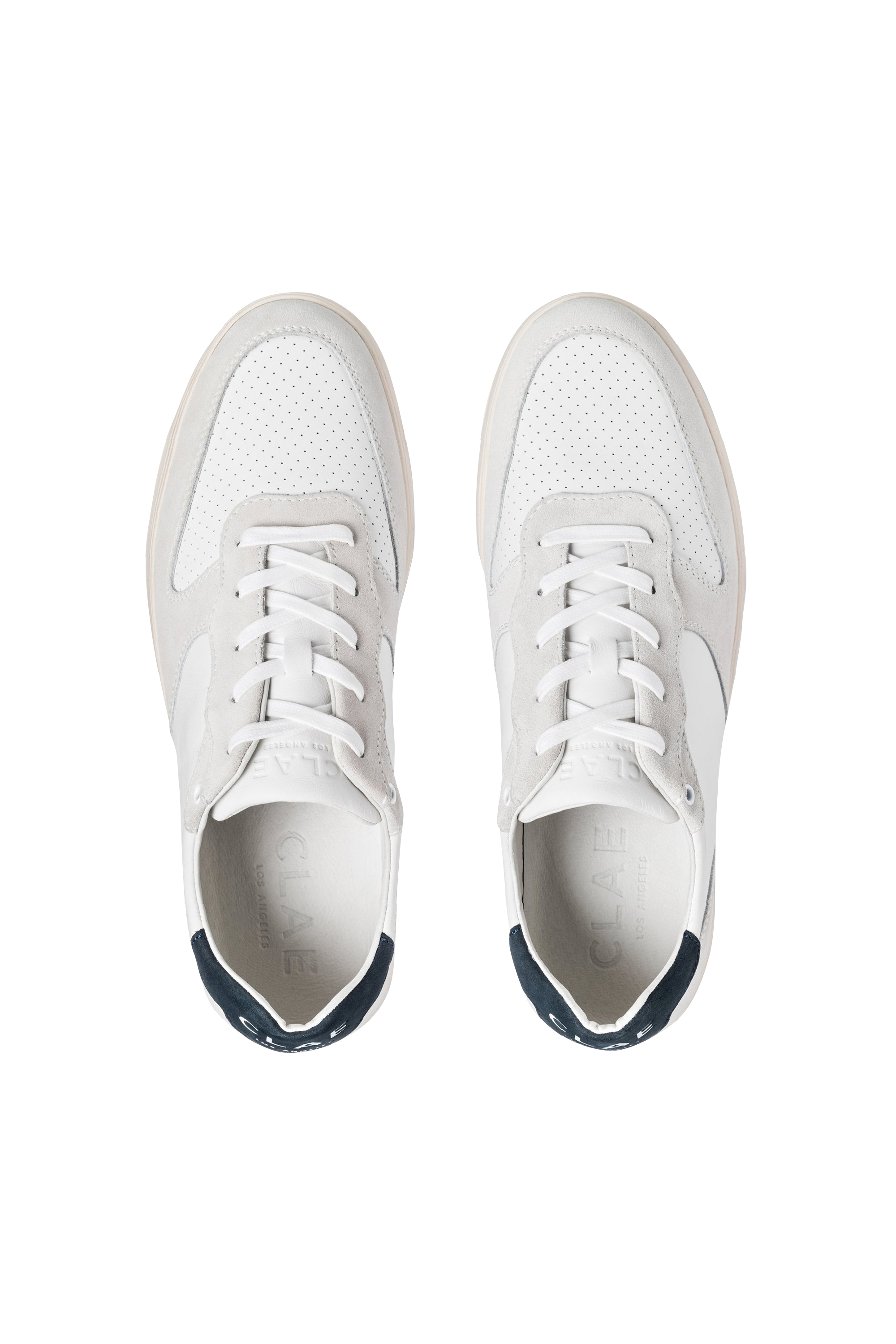 Baskets basses en cuir CLAE Blanc