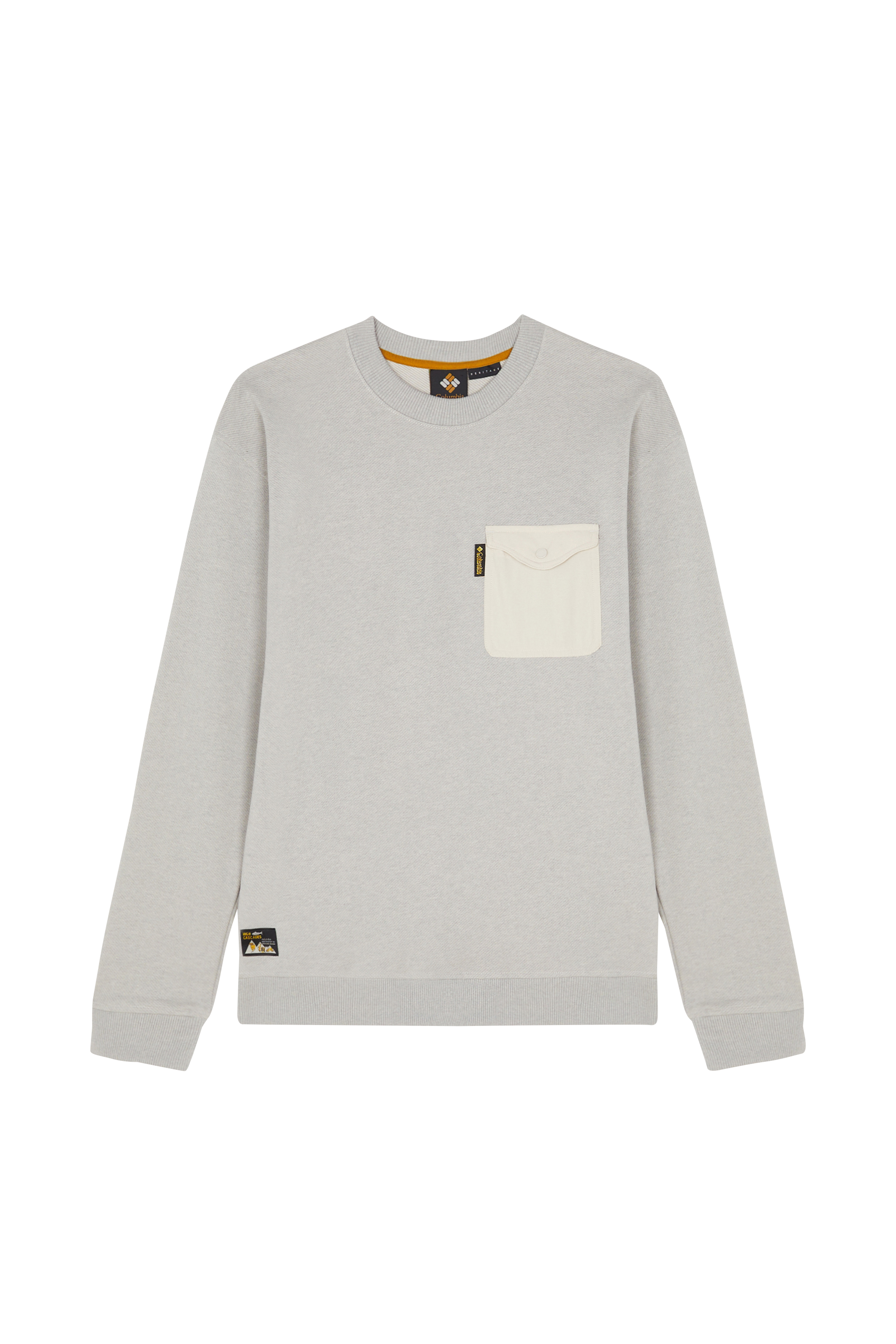 Regular-fit round-neck cotton T-shirt Beige