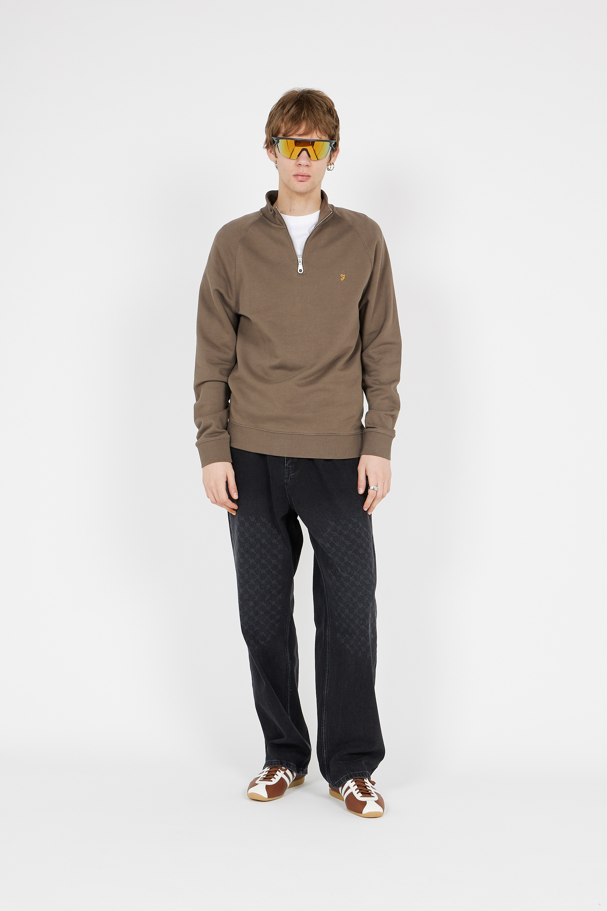 Slim-fit zip-up tracksuit top  Green
