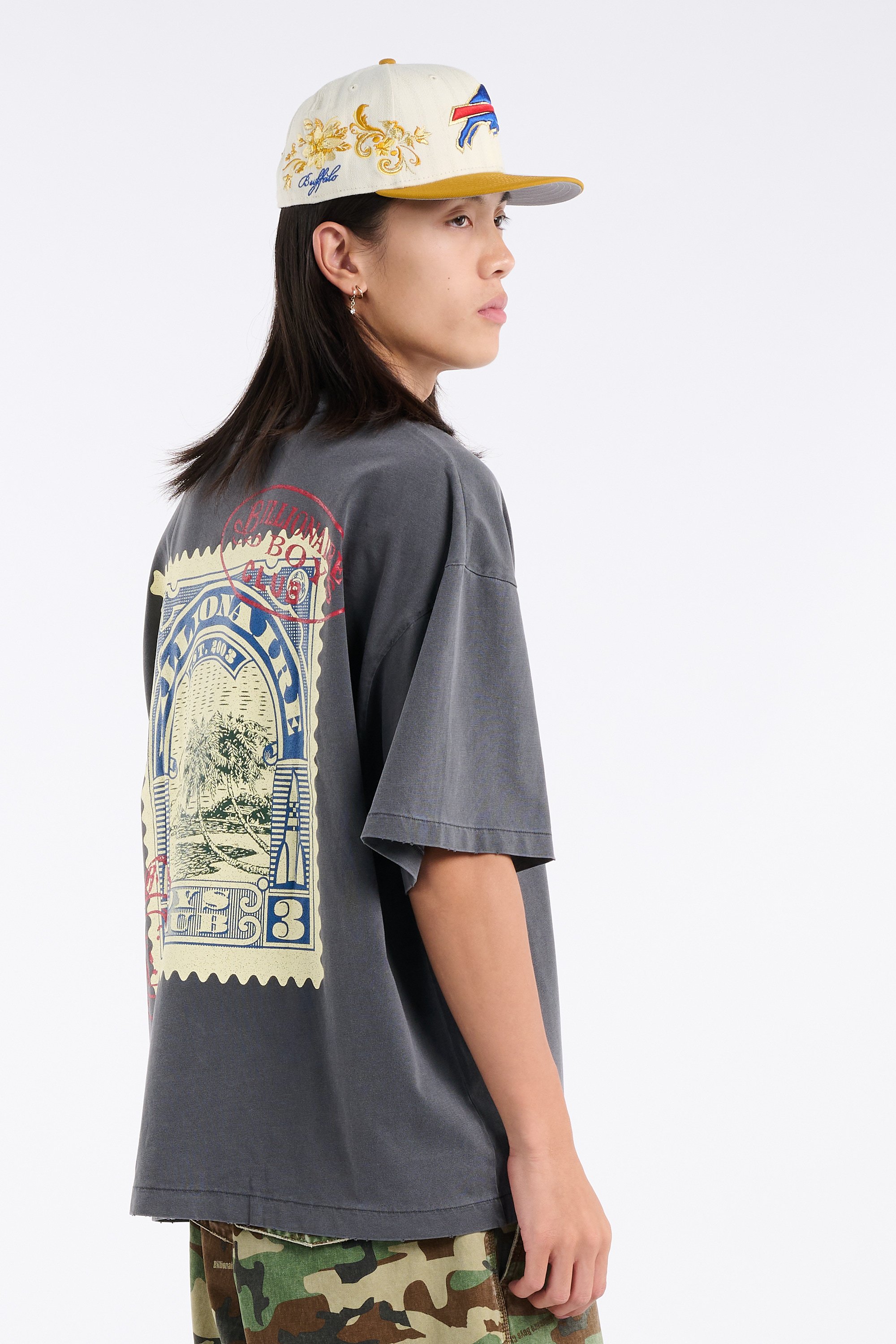 Regular-fit round-neck cotton T-shirt | Black BILLIONAIRE BOYS CLUB Men