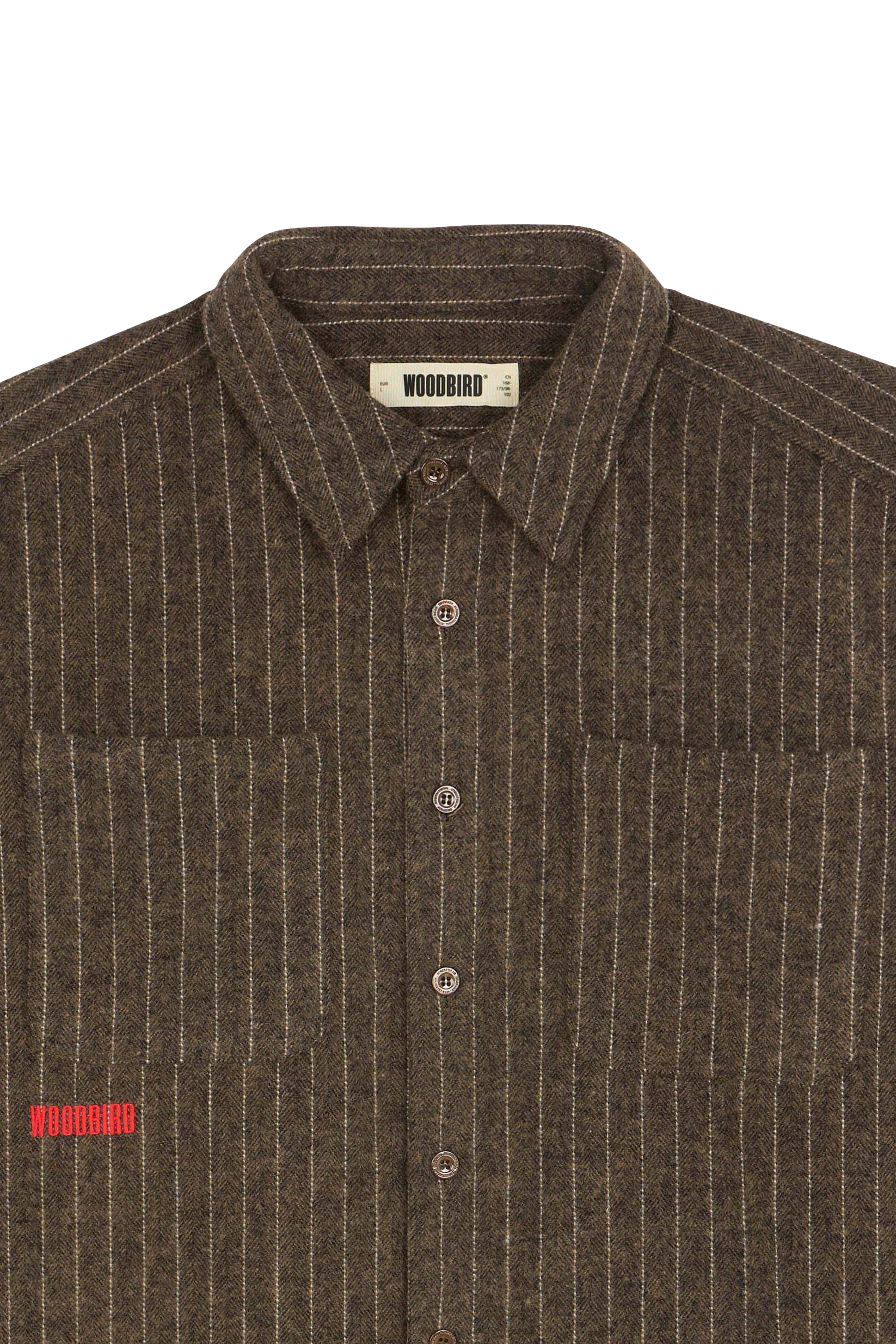 Slim-fit cotton marl shirt | Green WOODBIRD Men