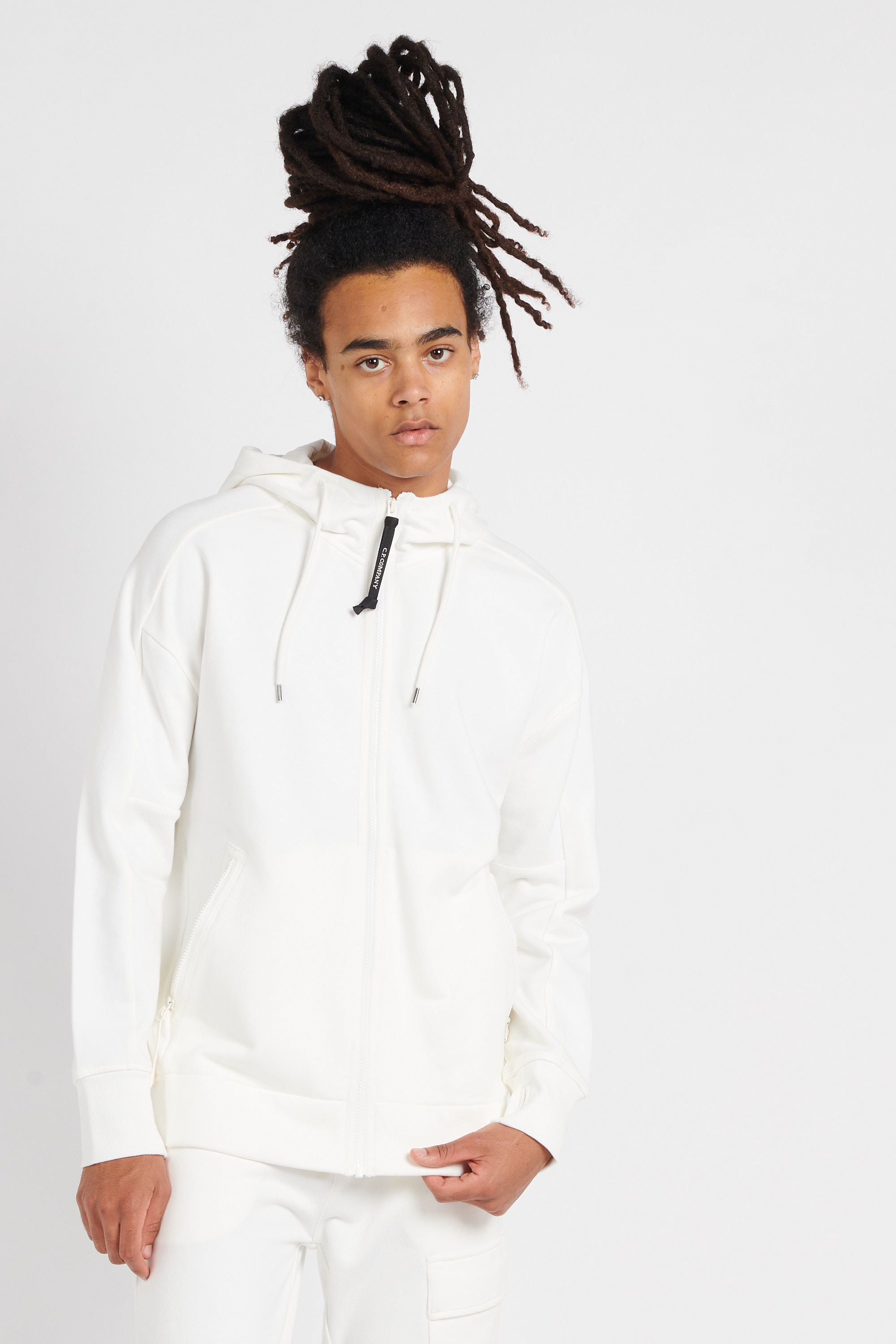 Hoodie zippée Blanc