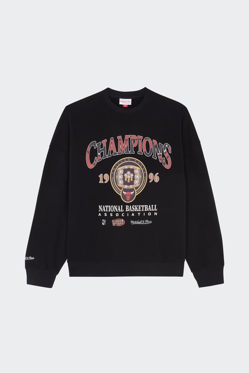 MITCHELL & NESS Regular-fit round-neck cotton T-shirt Black
