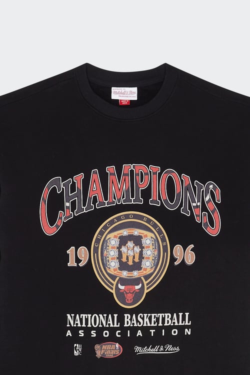 MITCHELL & NESS Regular-fit round-neck cotton T-shirt Black