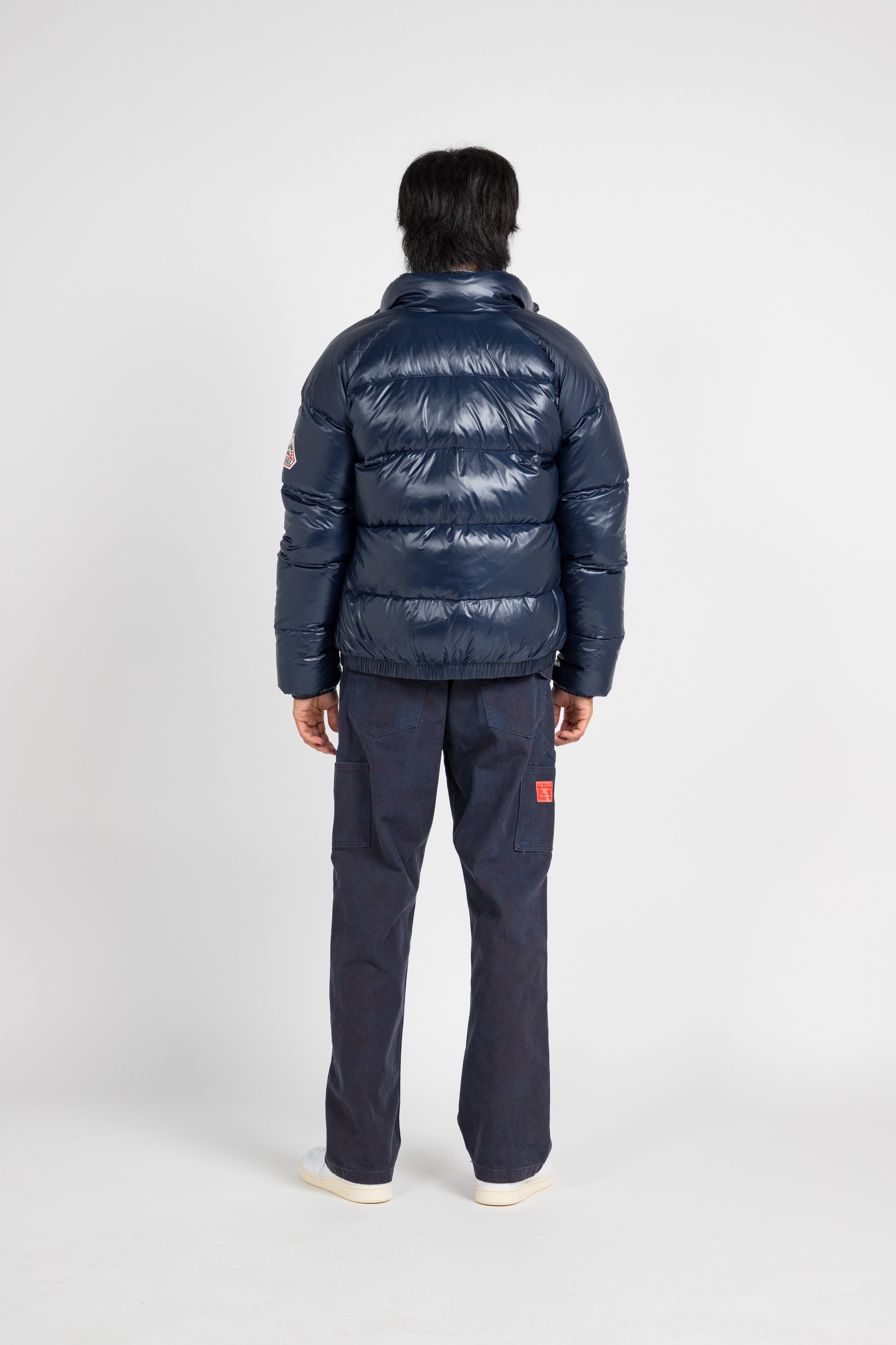 Lightweight quilted padded jacket with high neck | Blue PYRENEX Men