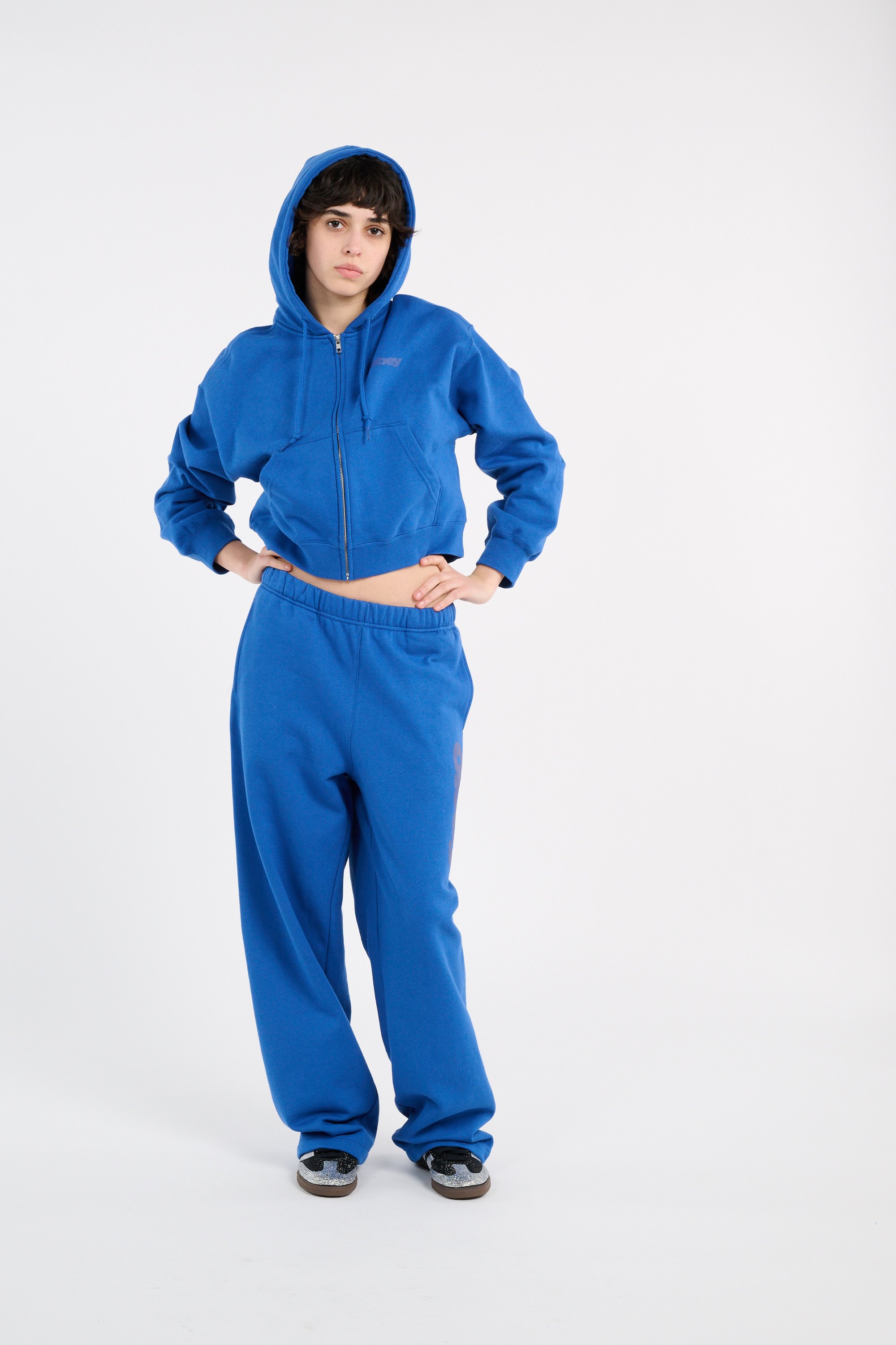 zip-up hoodie OBEY Blue