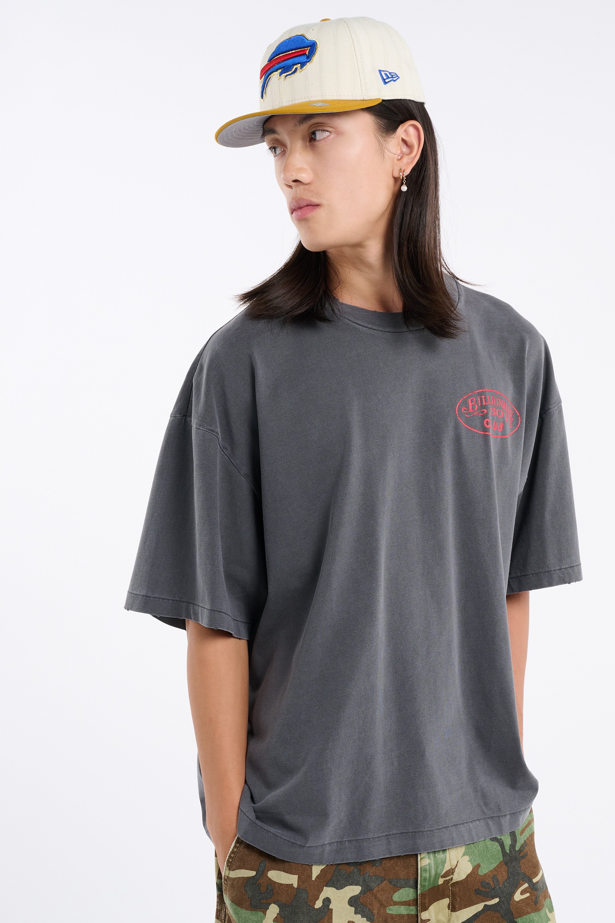 Regular-fit round-neck cotton T-shirt | Black BILLIONAIRE BOYS CLUB Men