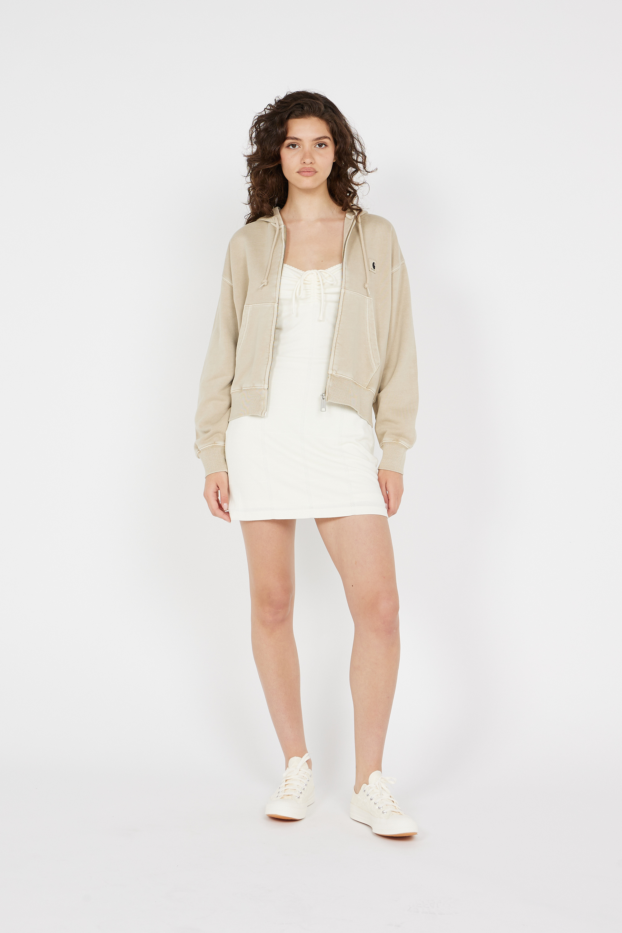 Zip-up hoodie Beige