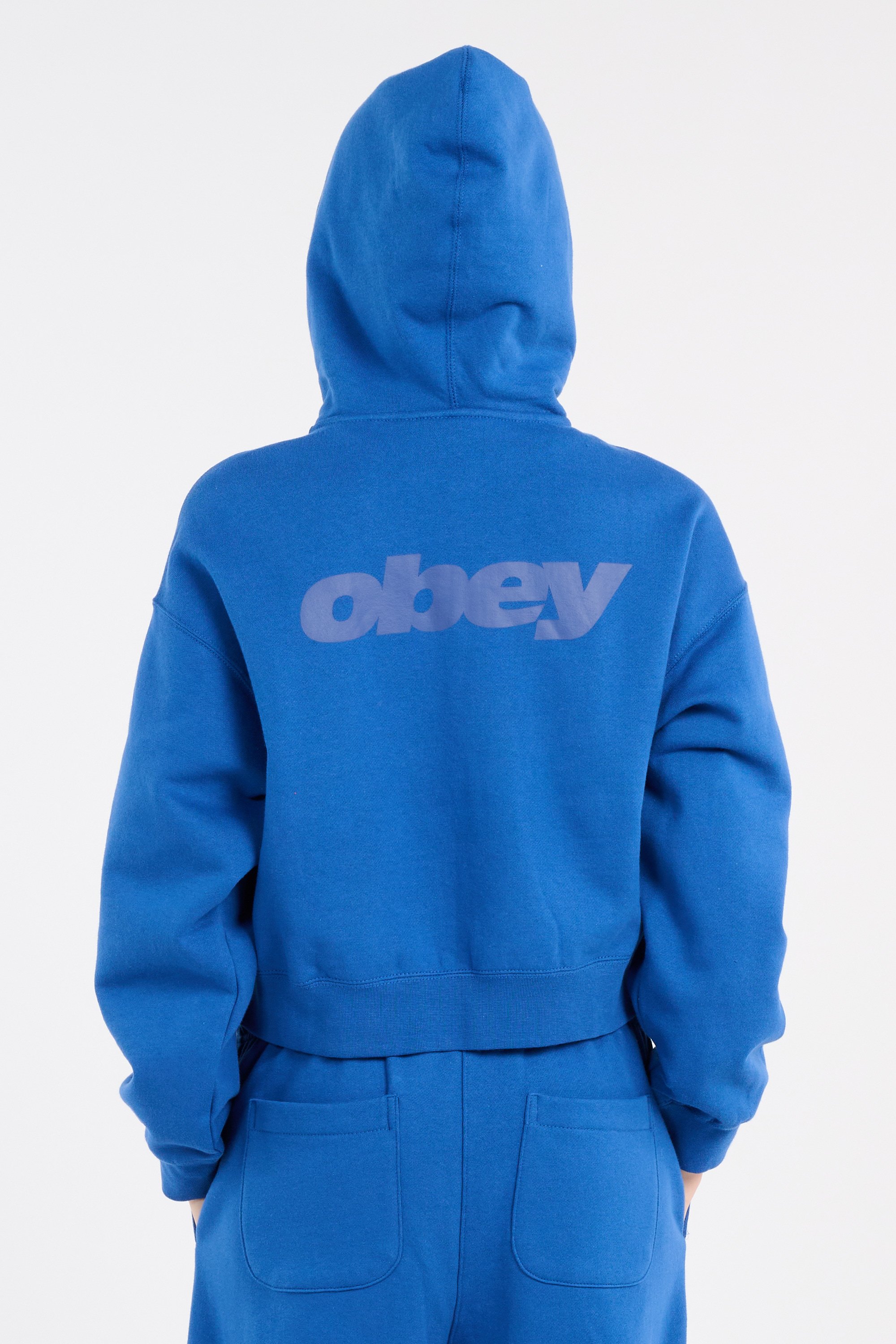 Hoodie zippé Bleu