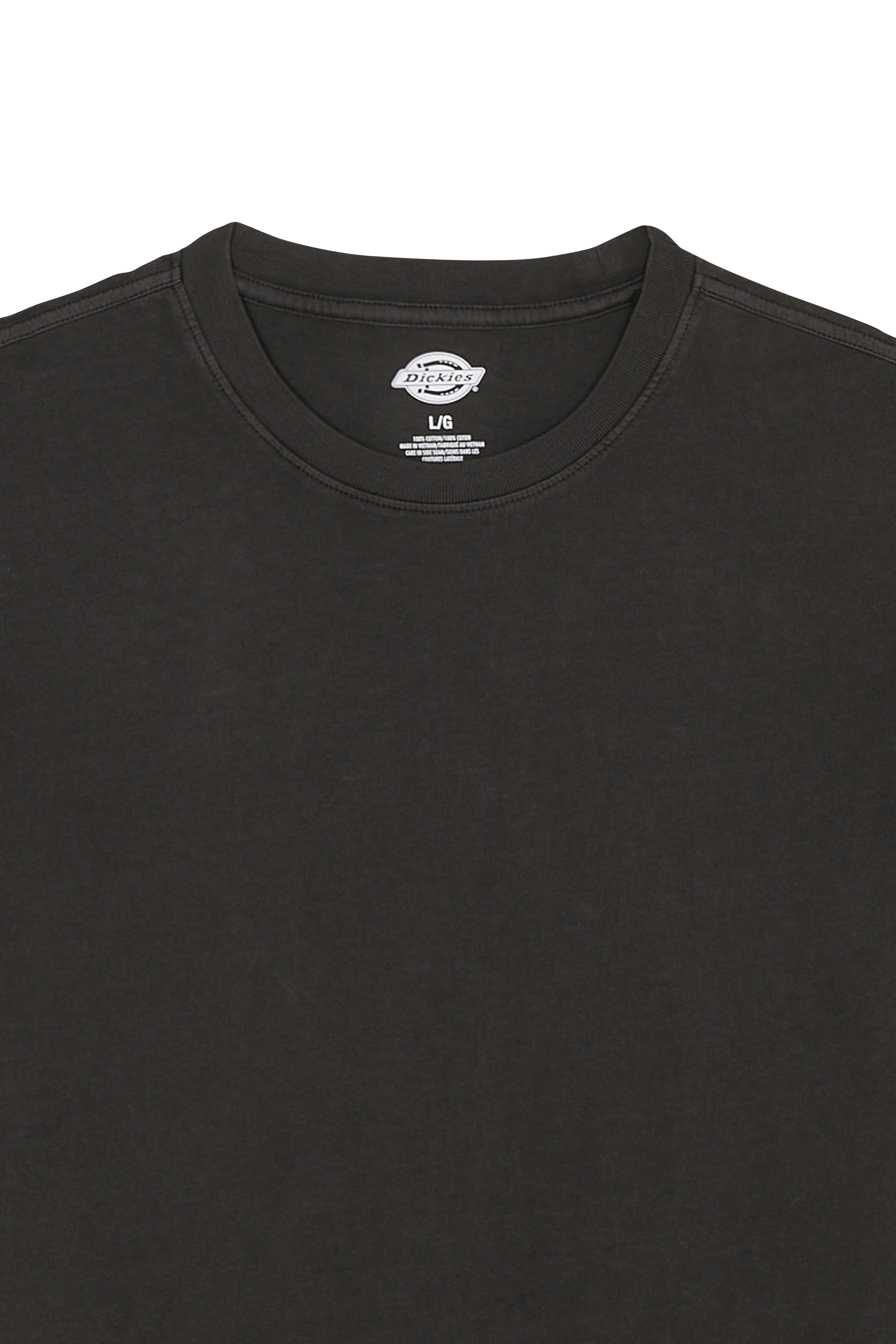 Regular-fit round-neck cotton T-shirt | Black DICKIES Men