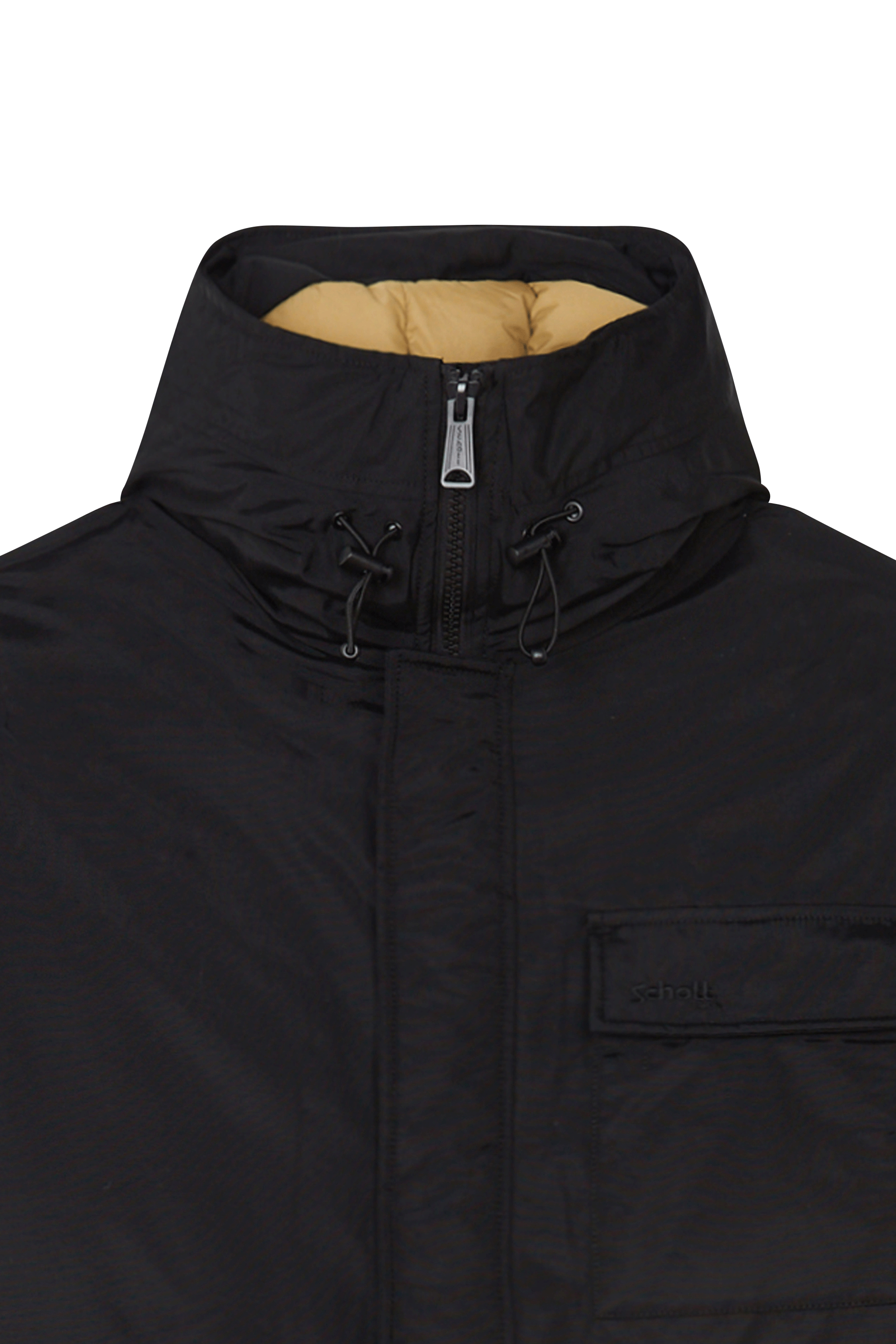 Lightweight quilted padded jacket with high neck Black