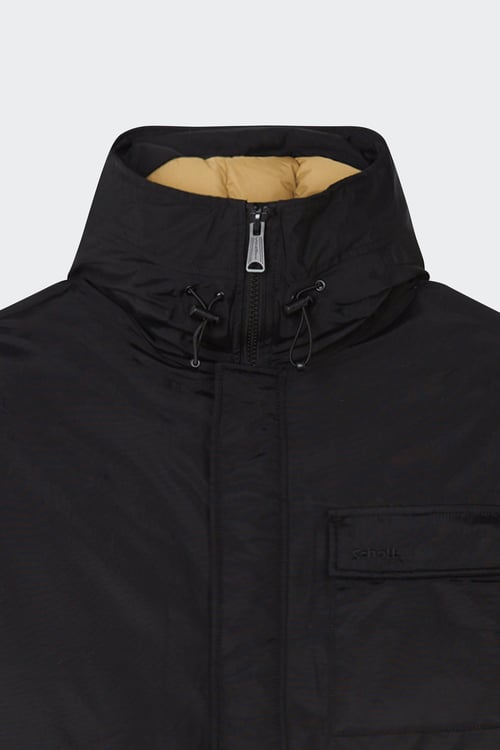 SCHOTT Lightweight quilted padded jacket with high neck Black