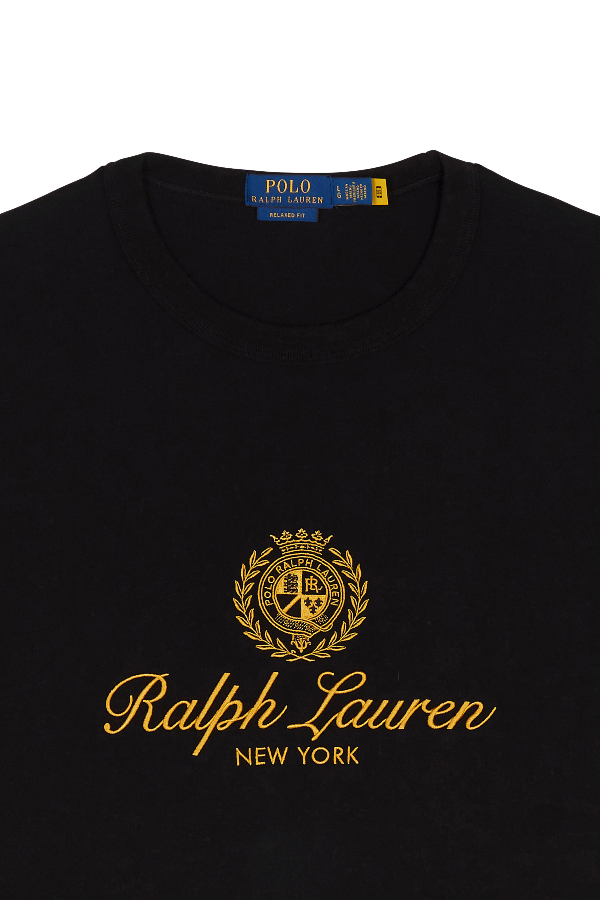 Regular-fit round-neck cotton T-shirt POLO RALPH LAUREN Black