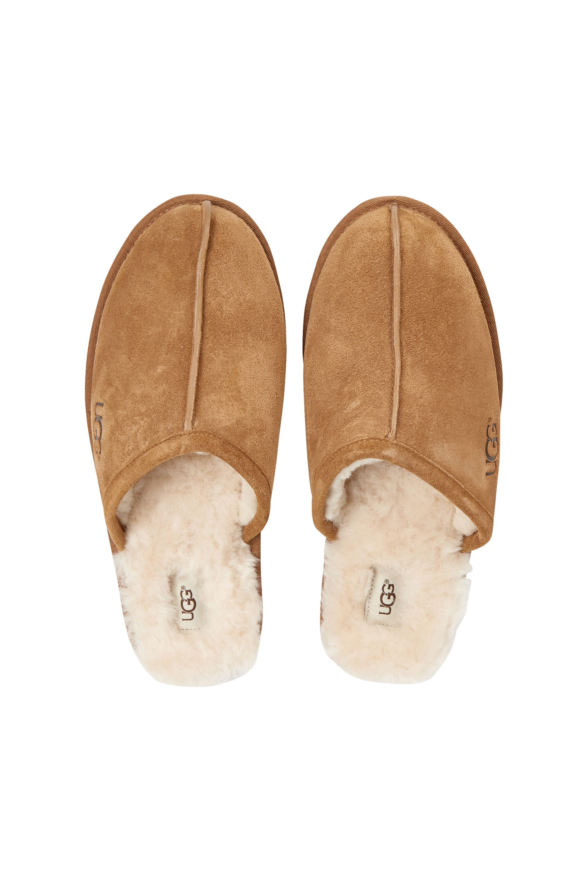 Chaussons fourrés en peau lainée UGG Marron