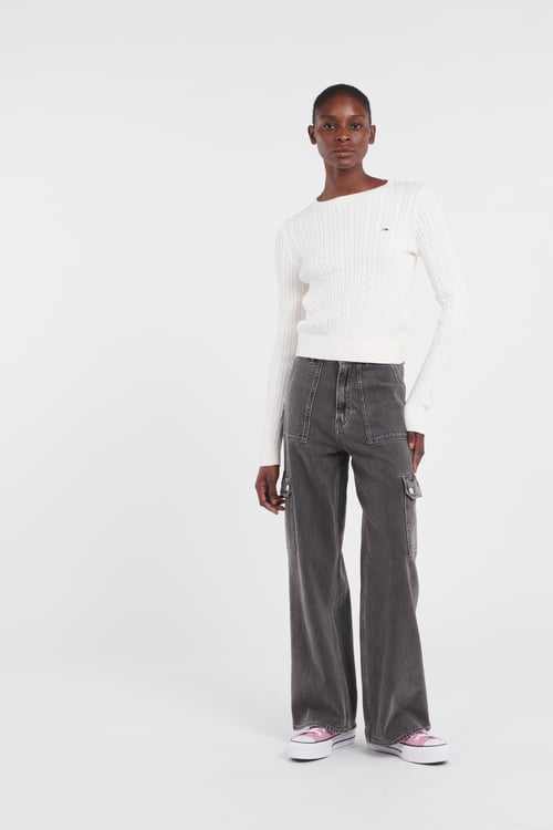 TOMMY JEANS Sweater White
