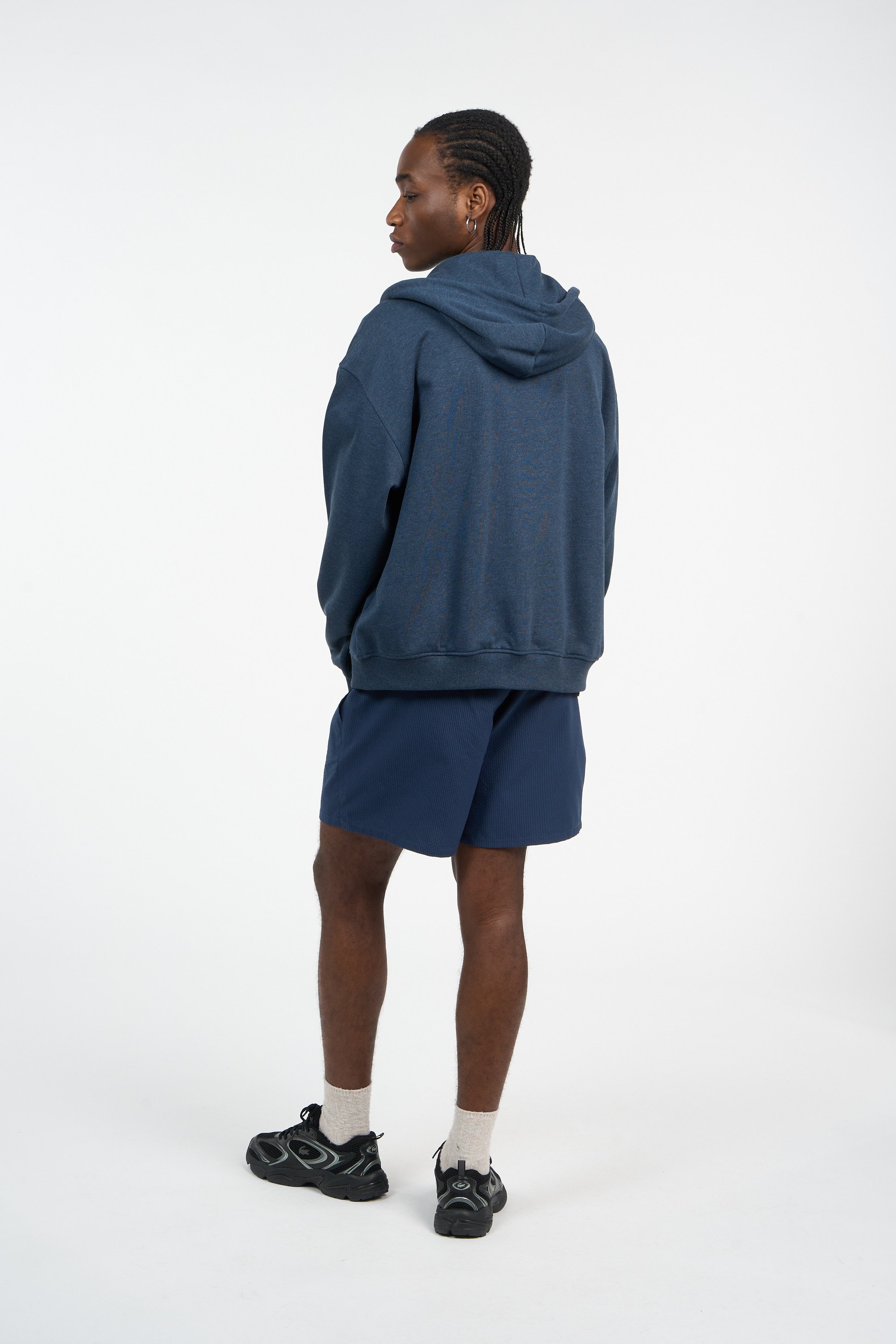 Hoodie zippé Bleu