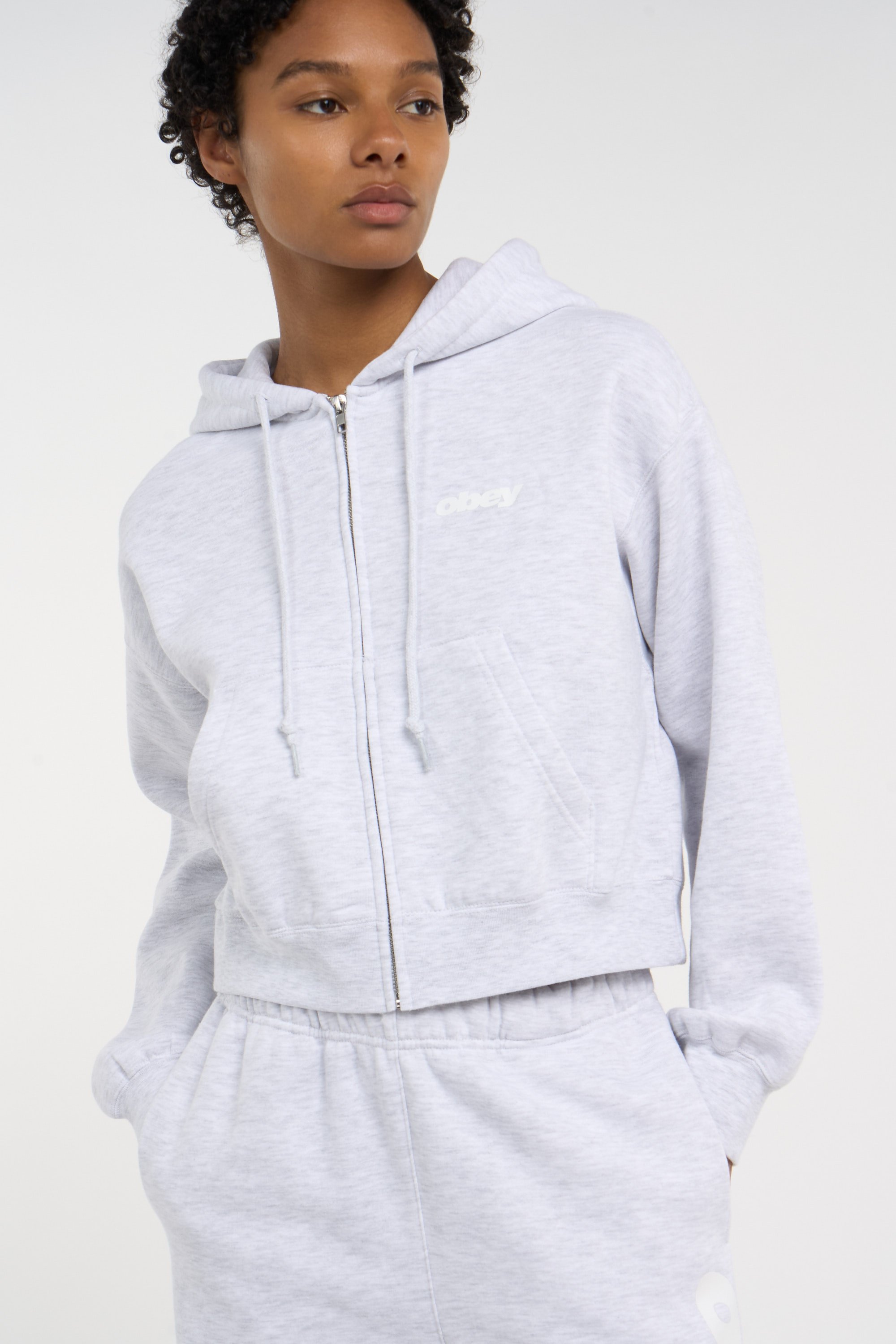 Hoodie zippé Gris