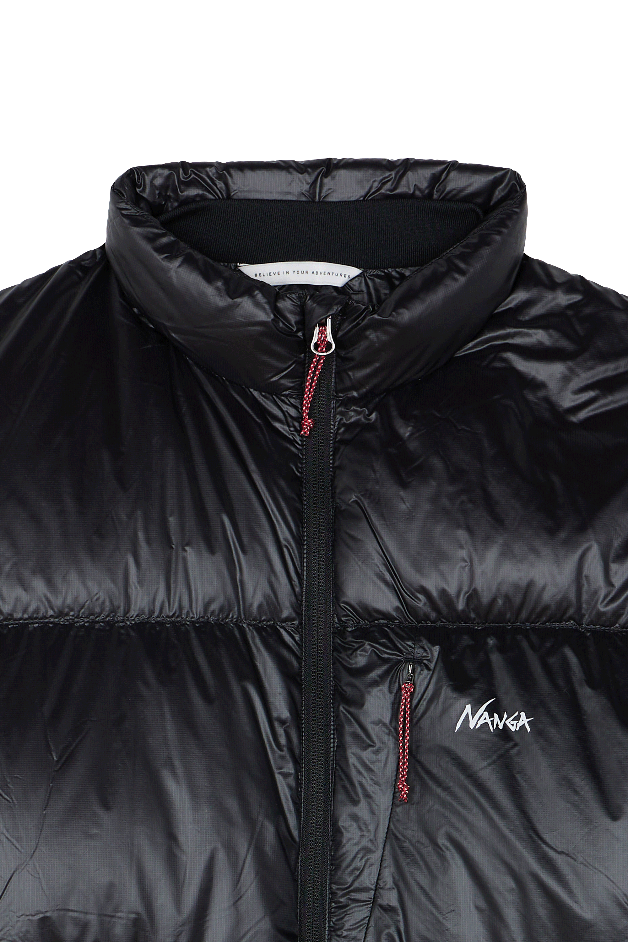 Lightweight quilted padded jacket with high neck Black