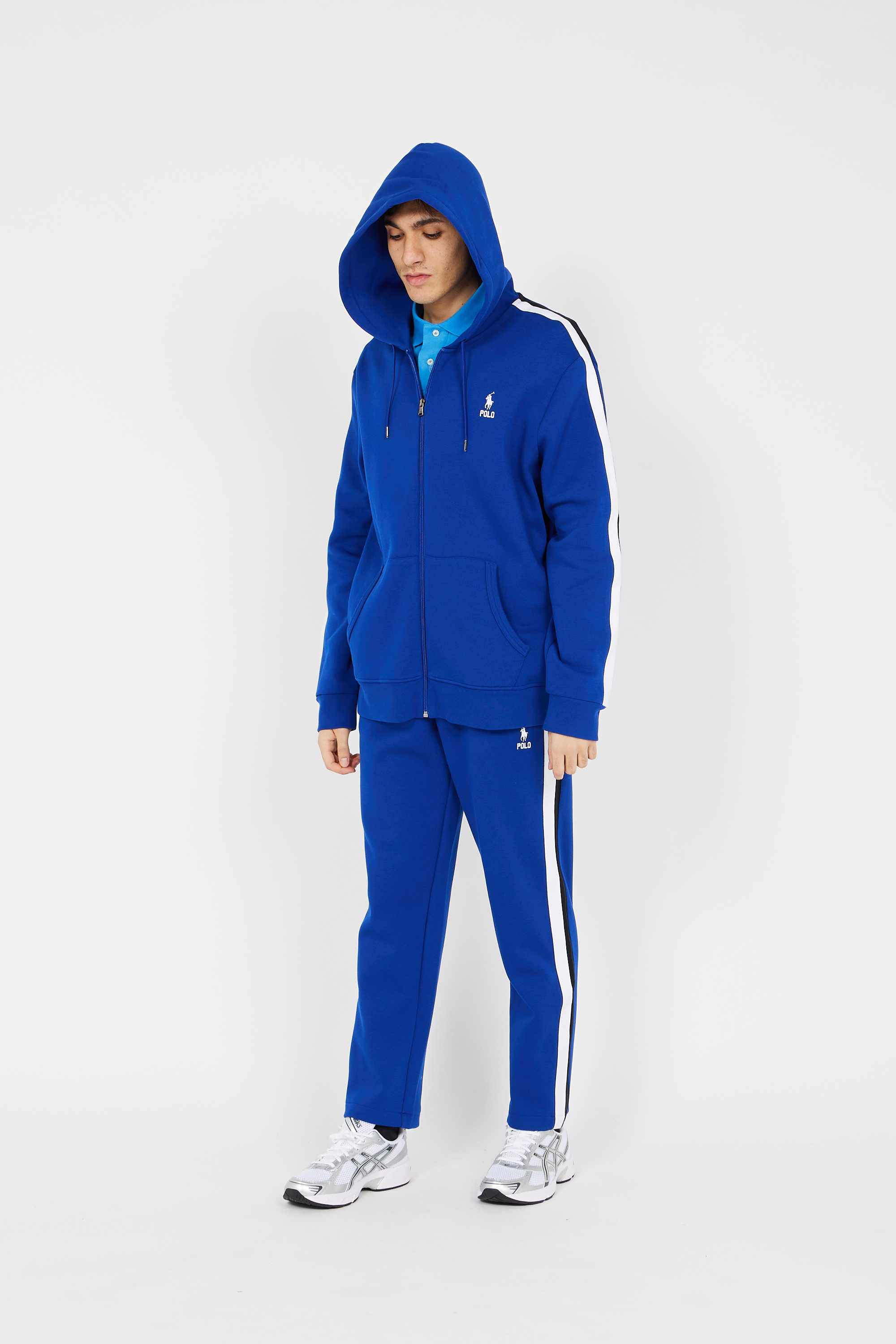 Hoodie zippé Bleu