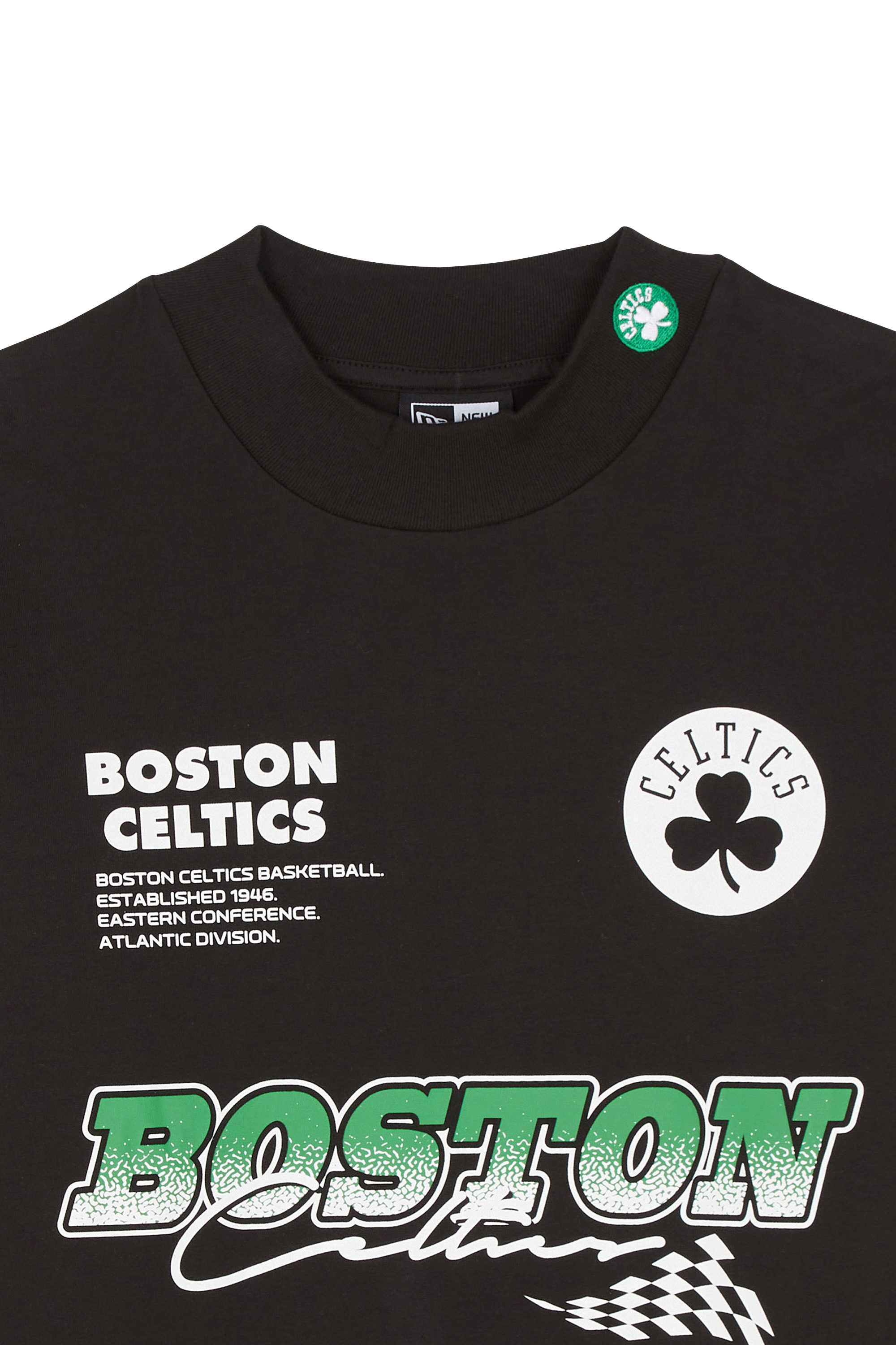 Regular-fit round-neck cotton T-shirt Black