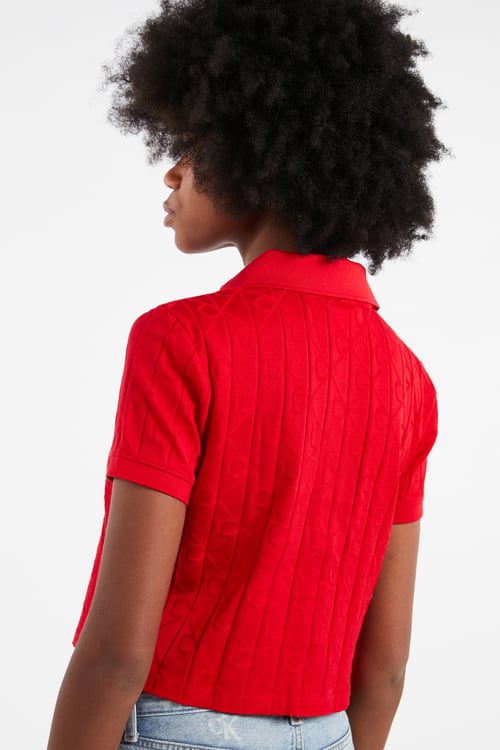 CALVIN KLEIN Polo Rouge