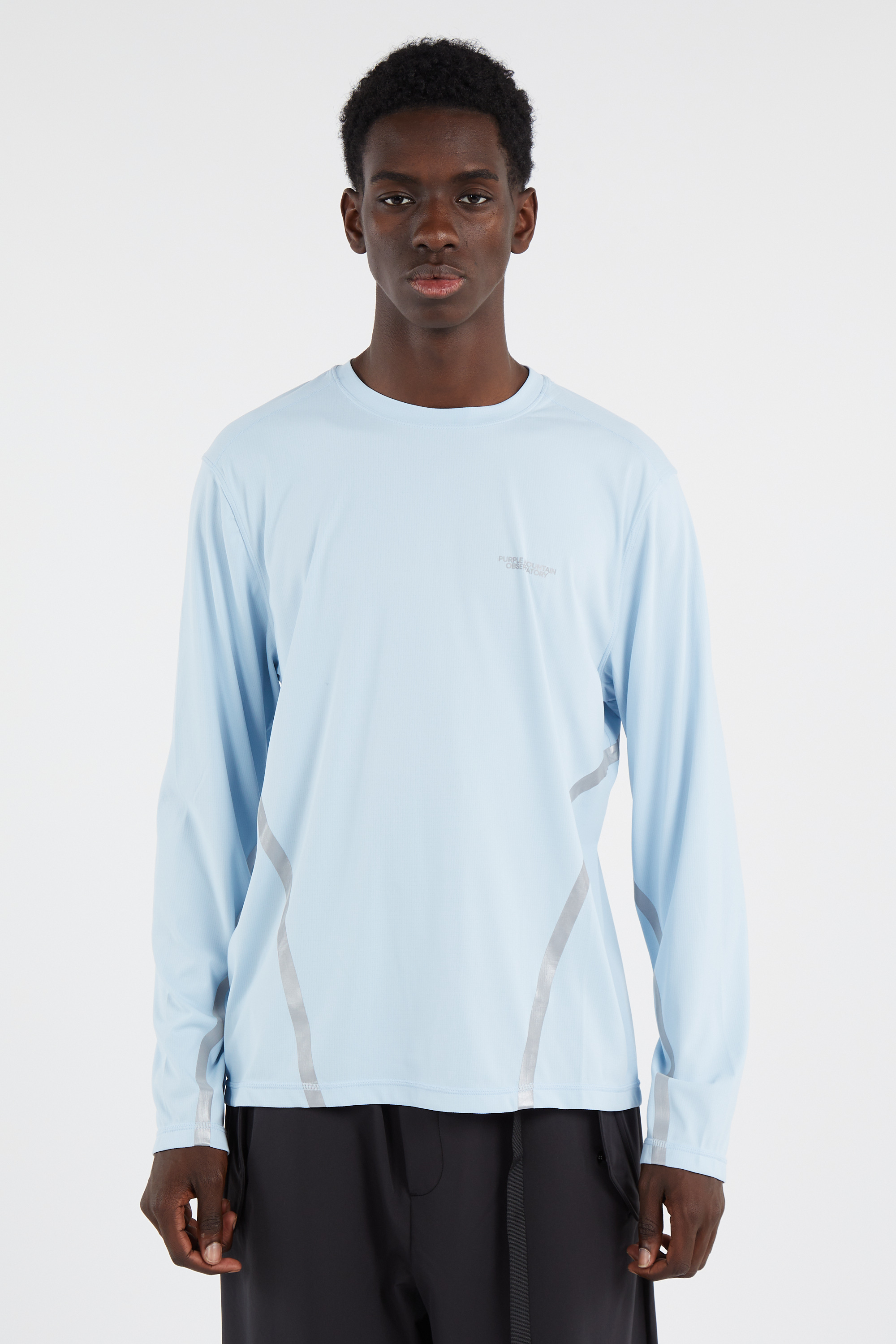 Regular-fit round-neck cotton T-shirt Blue