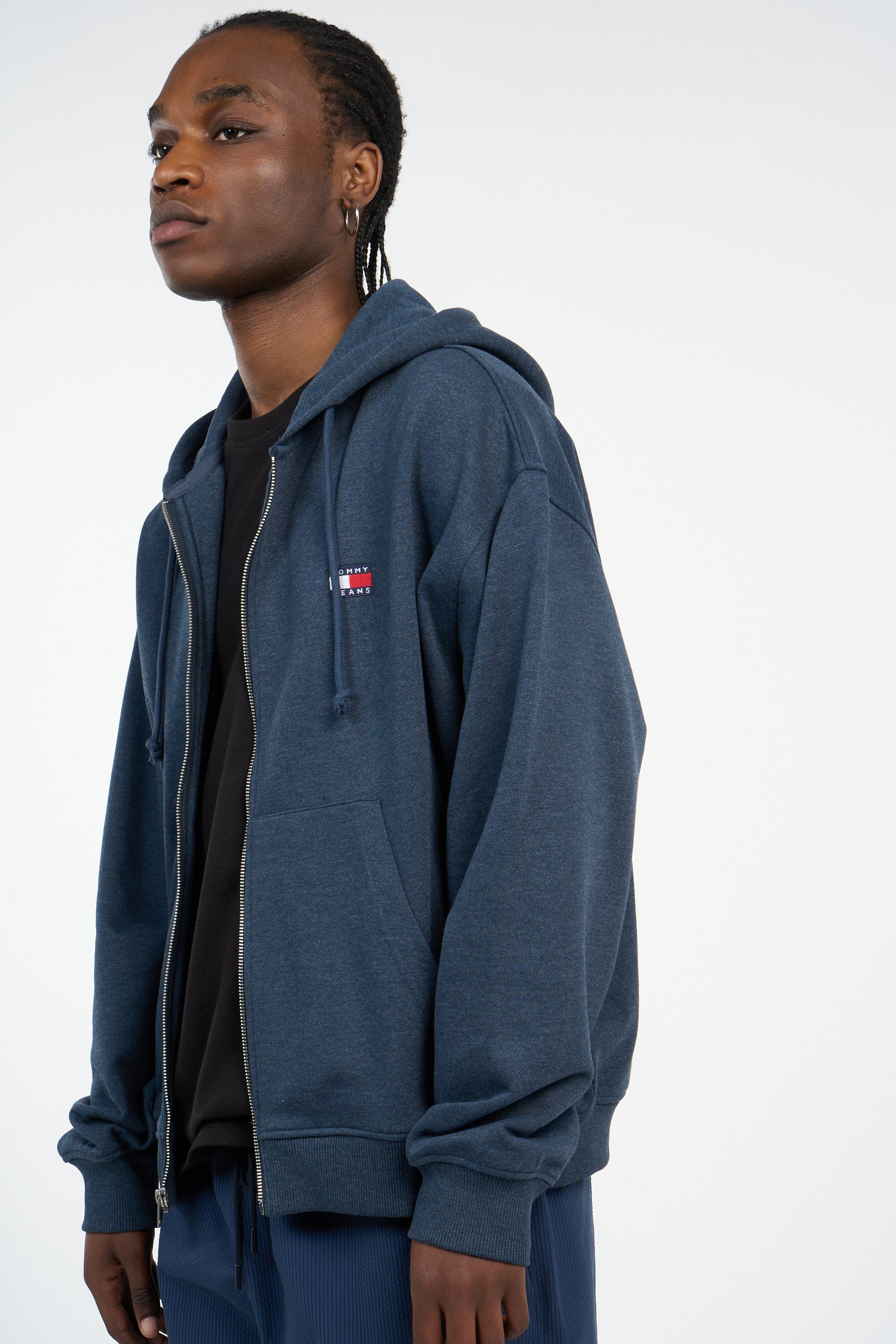 Hoodie zippé Bleu
