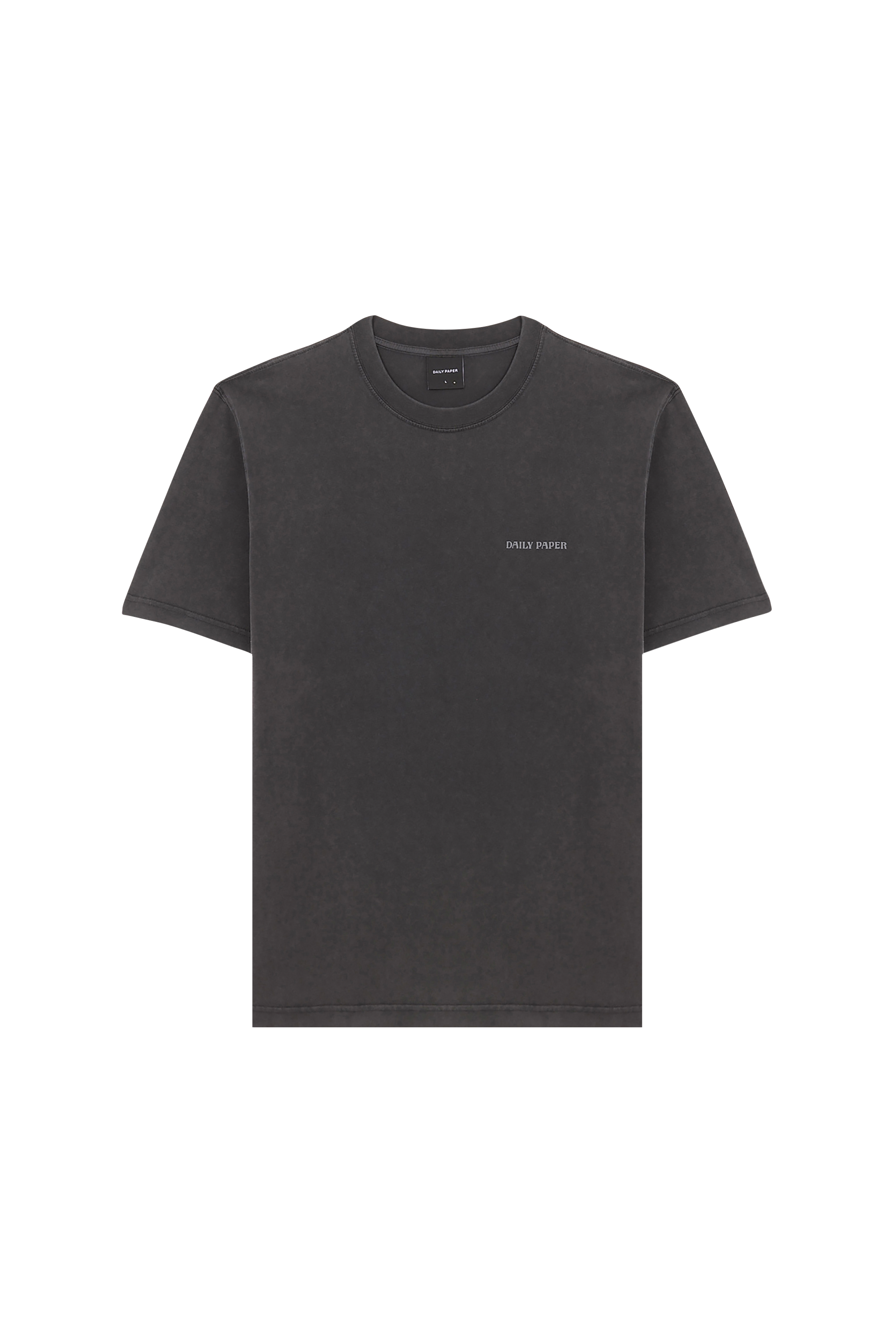 Regular-fit round-neck cotton T-shirt Black