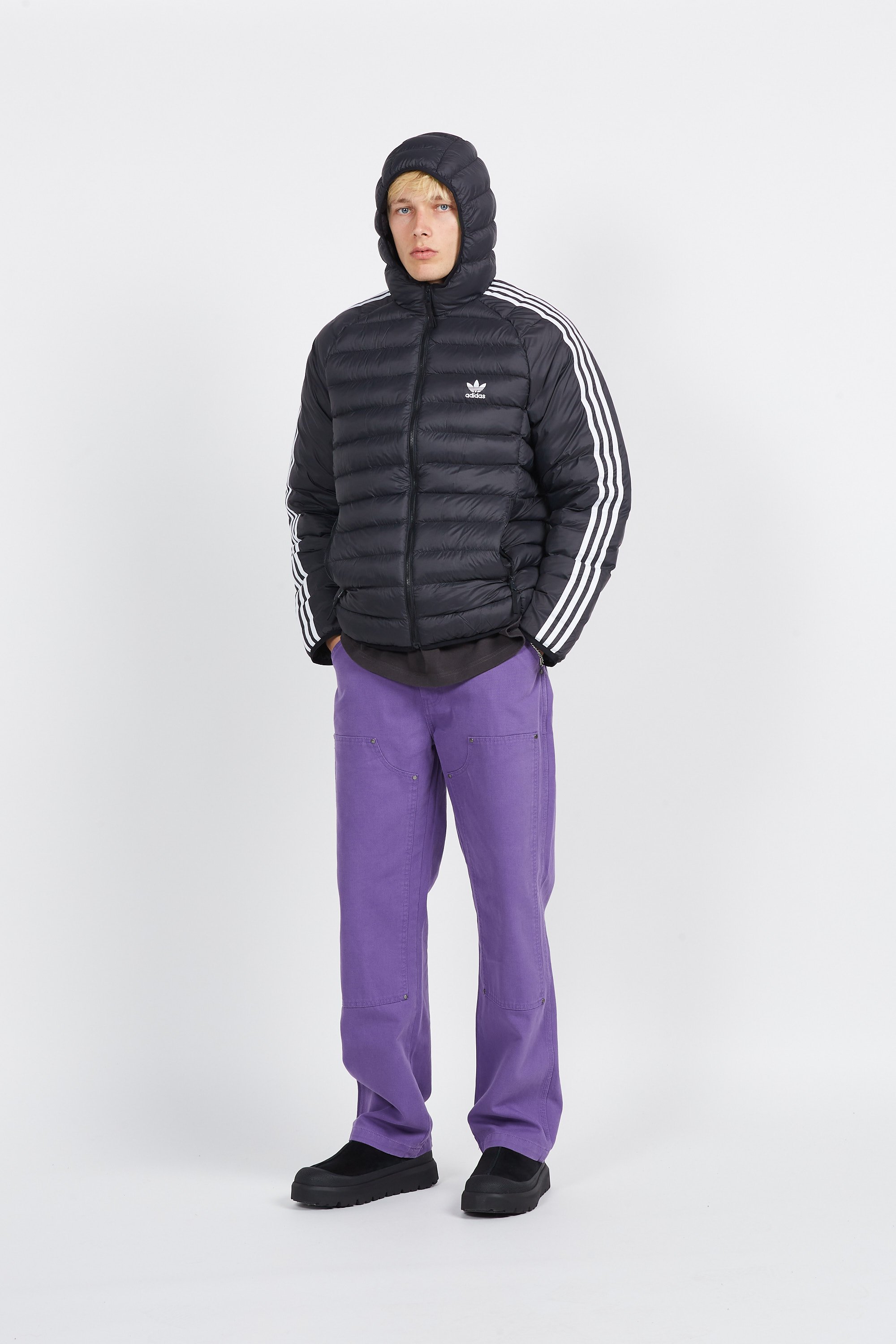 Jacket Pad Hooded Puff Black Adidas - Men | Citadium