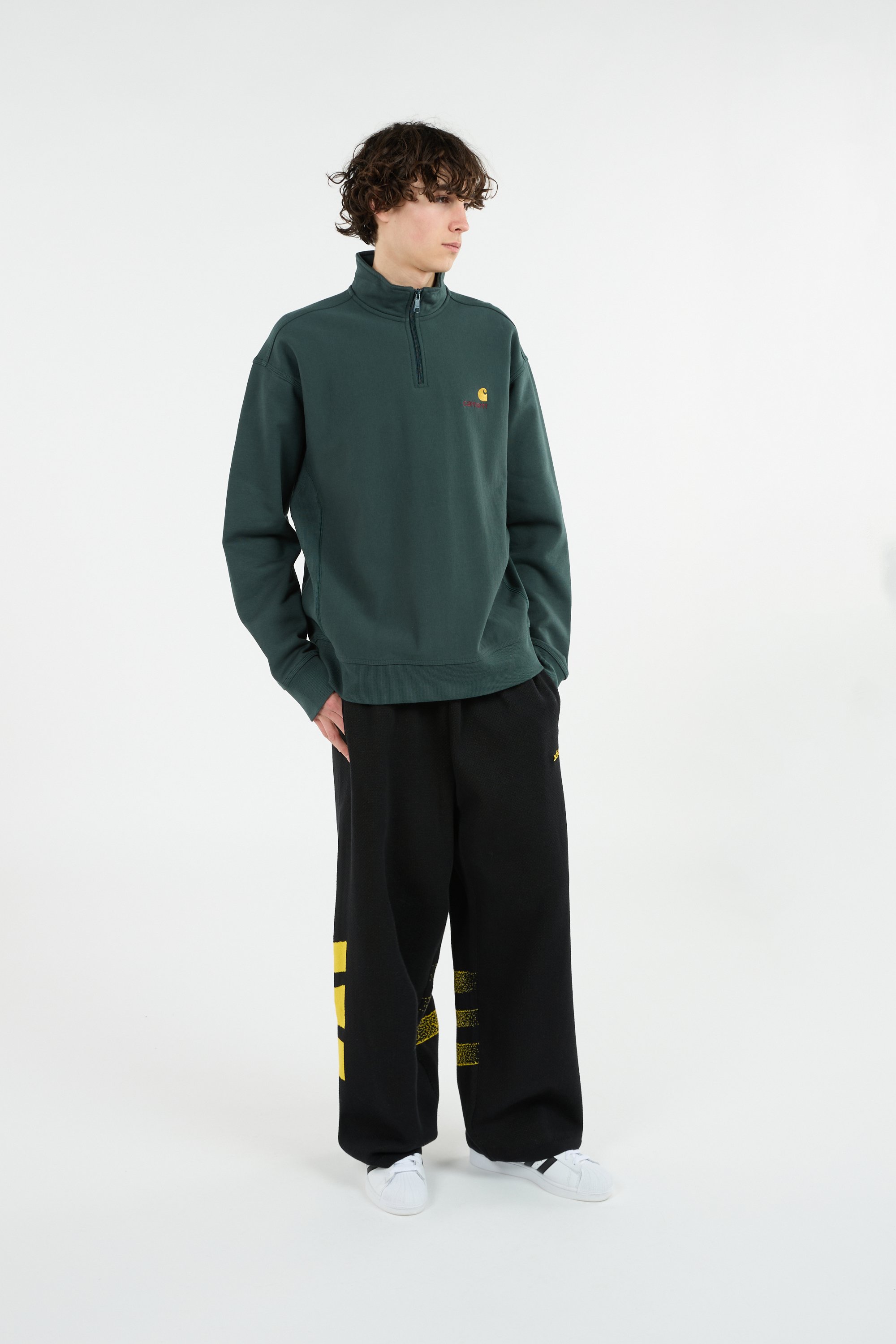 Slim-fit zip-up tracksuit top  CARHARTT WIP Green